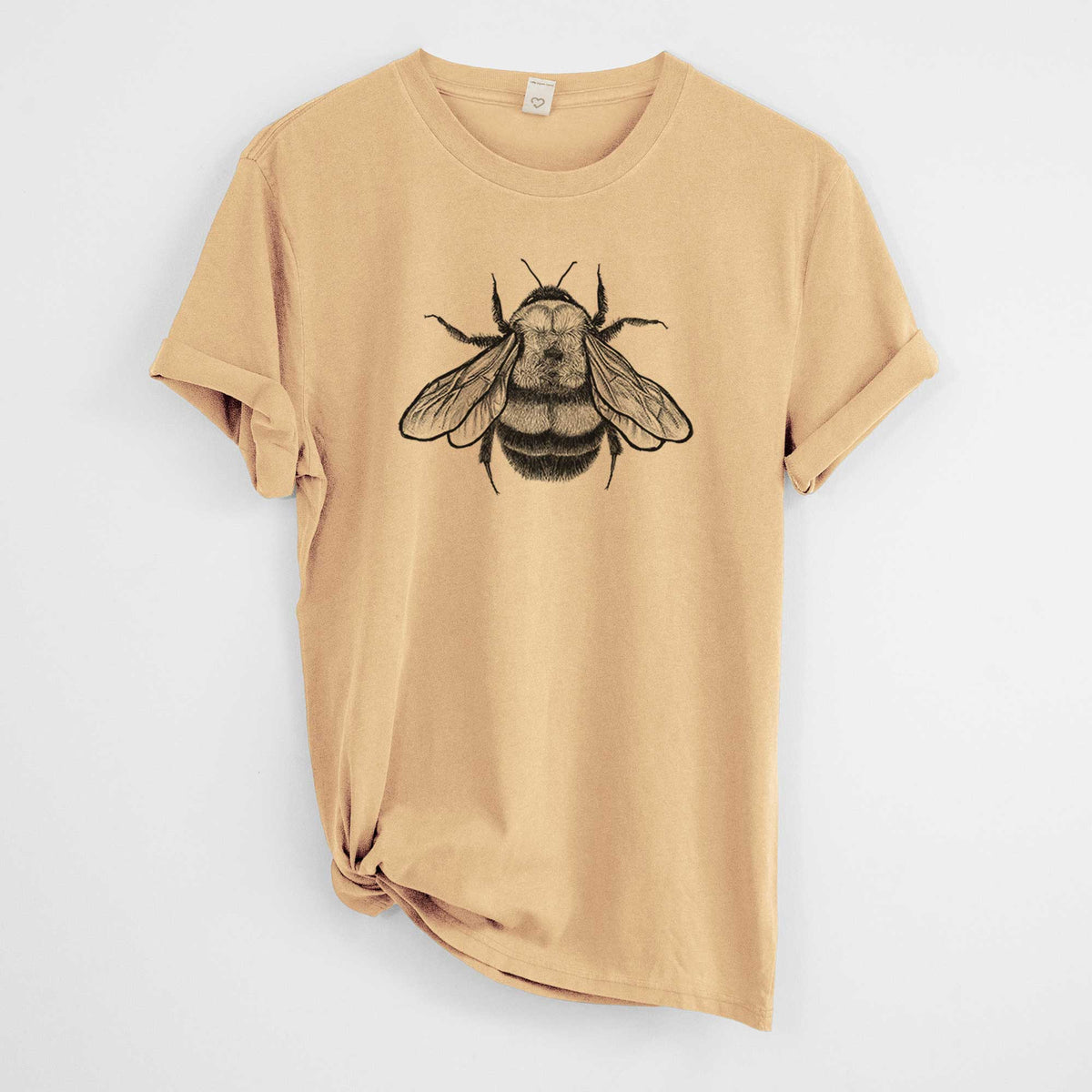 Bombus Affinis - Rusty-Patched Bumble Bee -  Mineral Wash 100% Organic Cotton Short Sleeve
