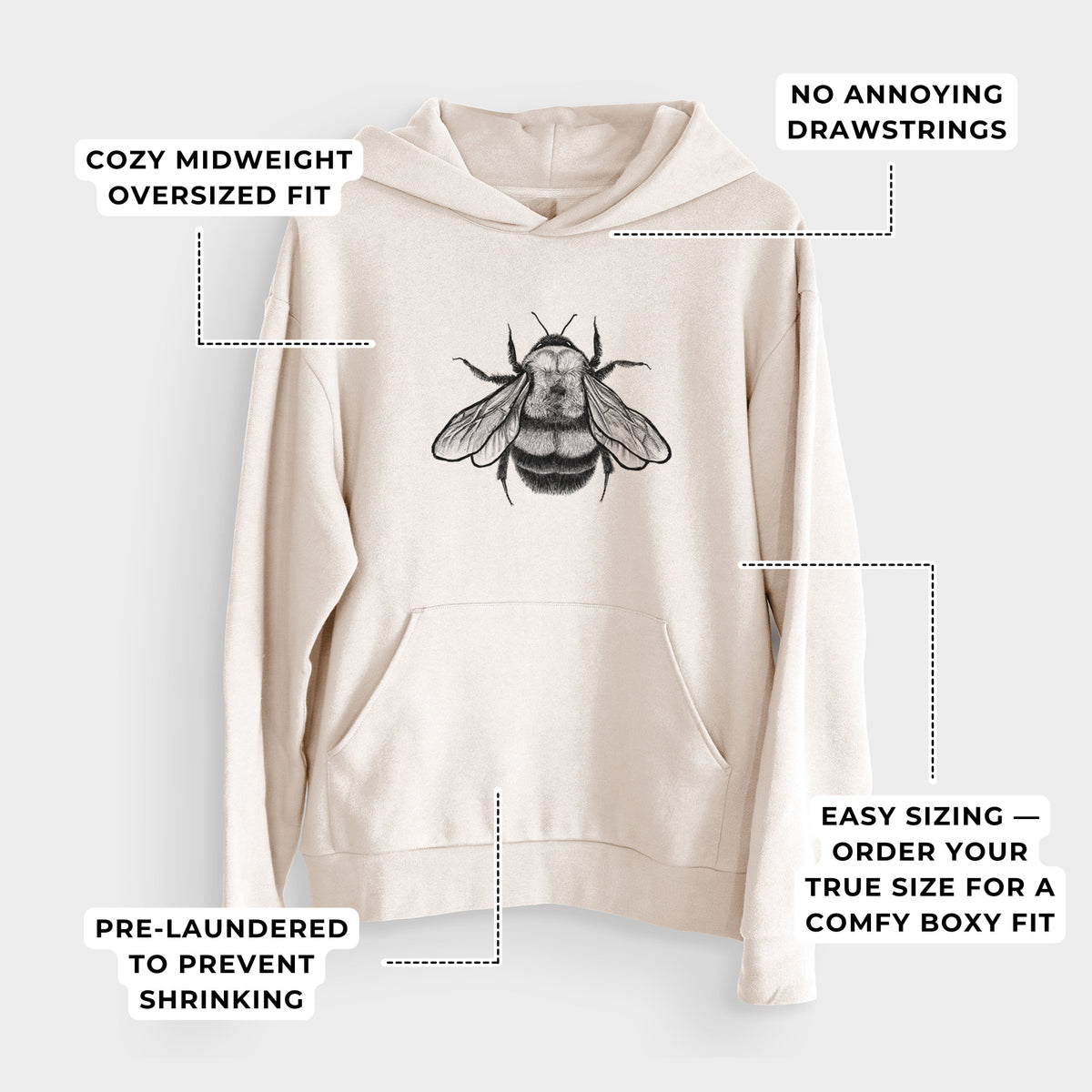 Bombus Affinis - Rusty-Patched Bumble Bee  - Bodega Midweight Hoodie