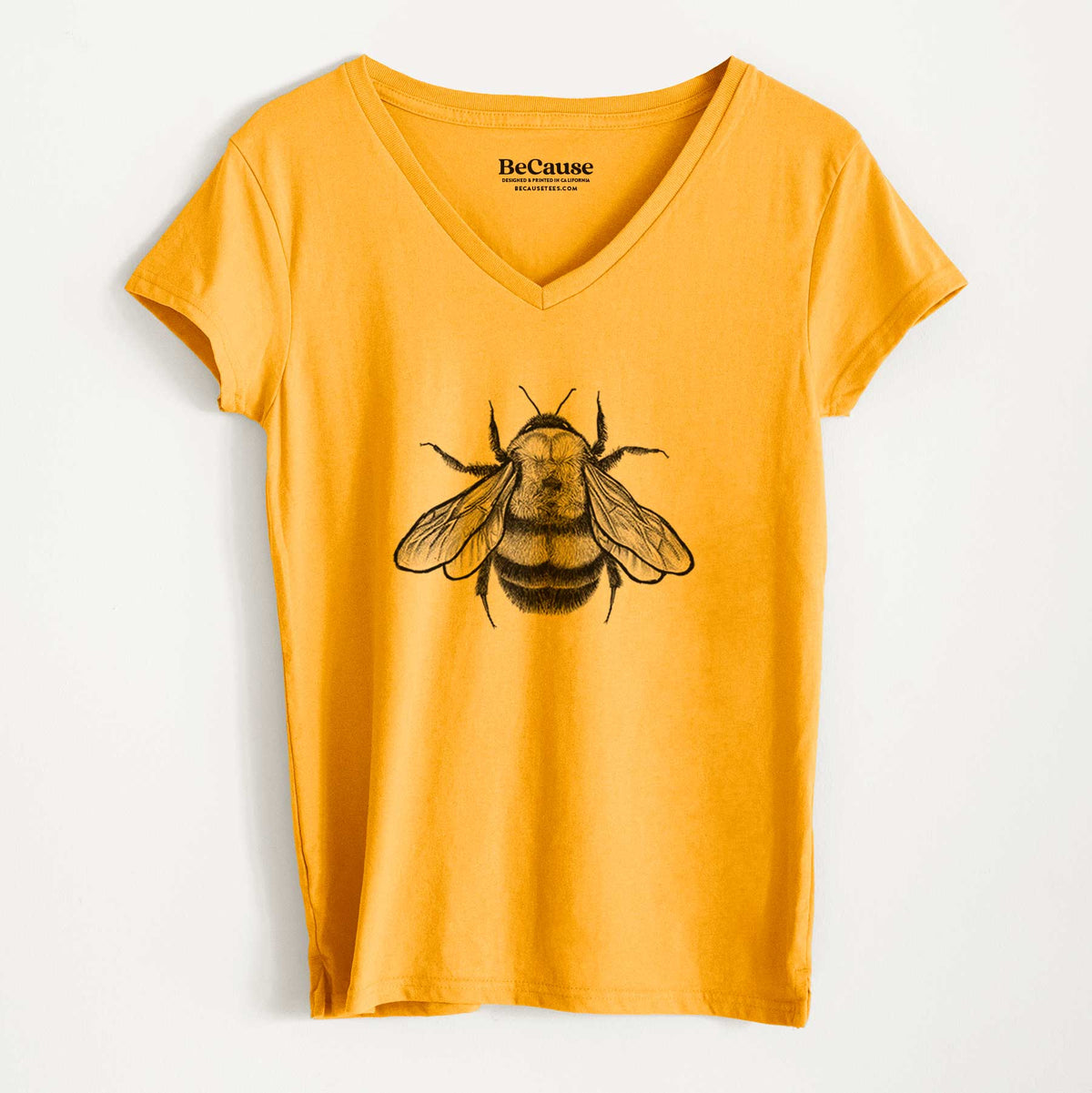 Bombus Affinis - Rusty-Patched Bumble Bee - Women&#39;s 100% Recycled V-neck