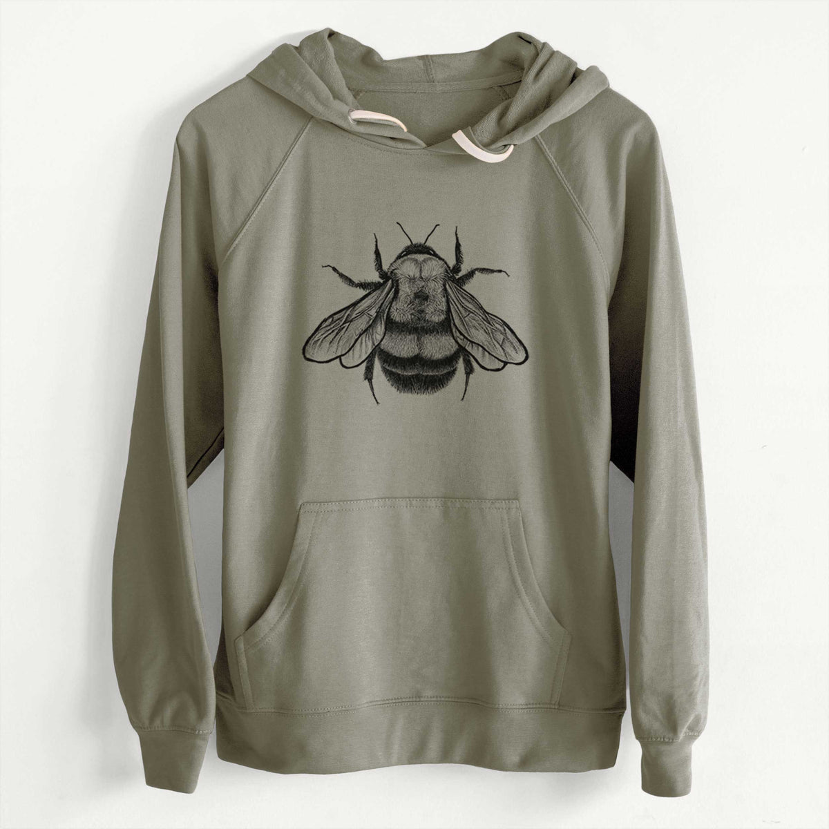 Bombus Affinis - Rusty-Patched Bumble Bee  - Slim Fit Loopback Terry Hoodie