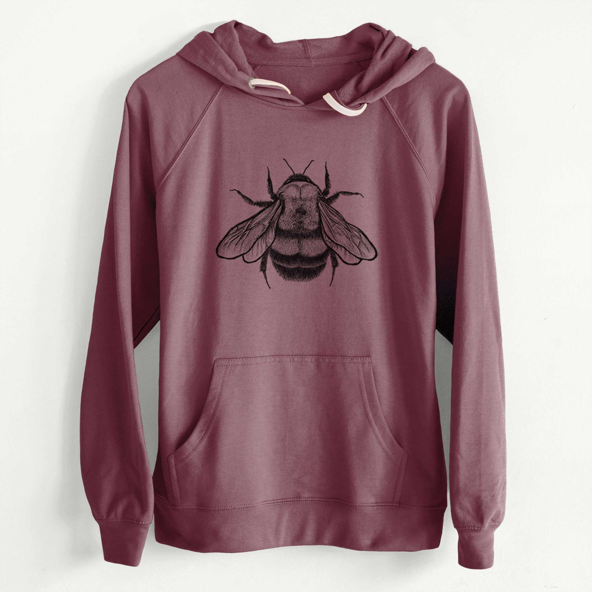 Bombus Affinis - Rusty-Patched Bumble Bee  - Slim Fit Loopback Terry Hoodie