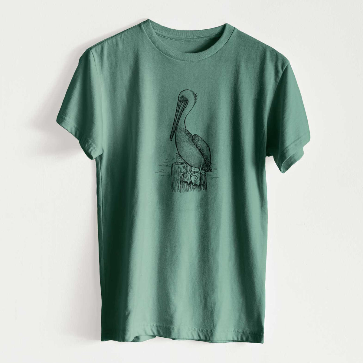 Pelecanus occidentalis - Brown Pelican - Unisex Recycled Eco Tee  - CLOSEOUT - FINAL SALE