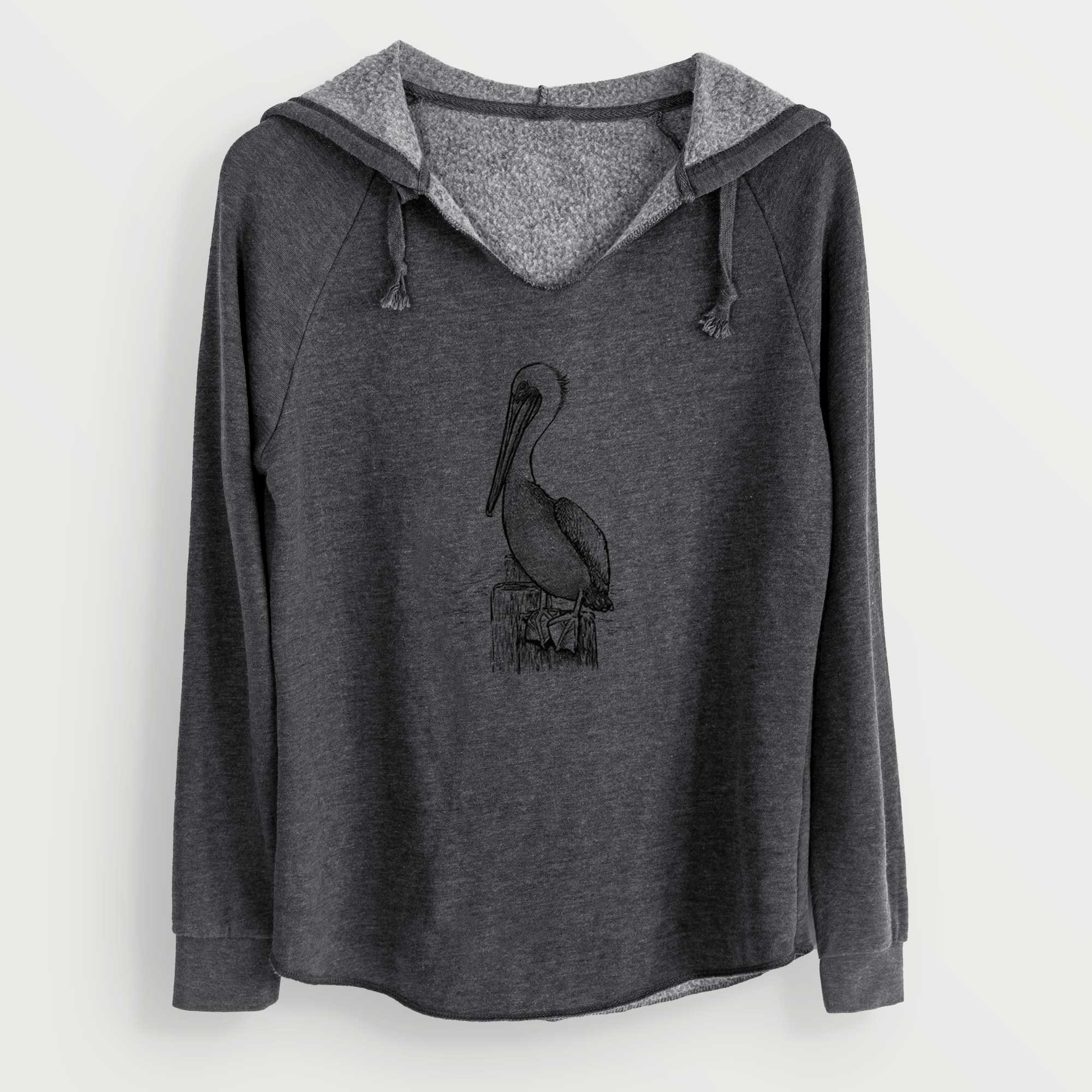 Pelecanus occidentalis - Brown Pelican - Cali Wave Hooded Sweatshirt