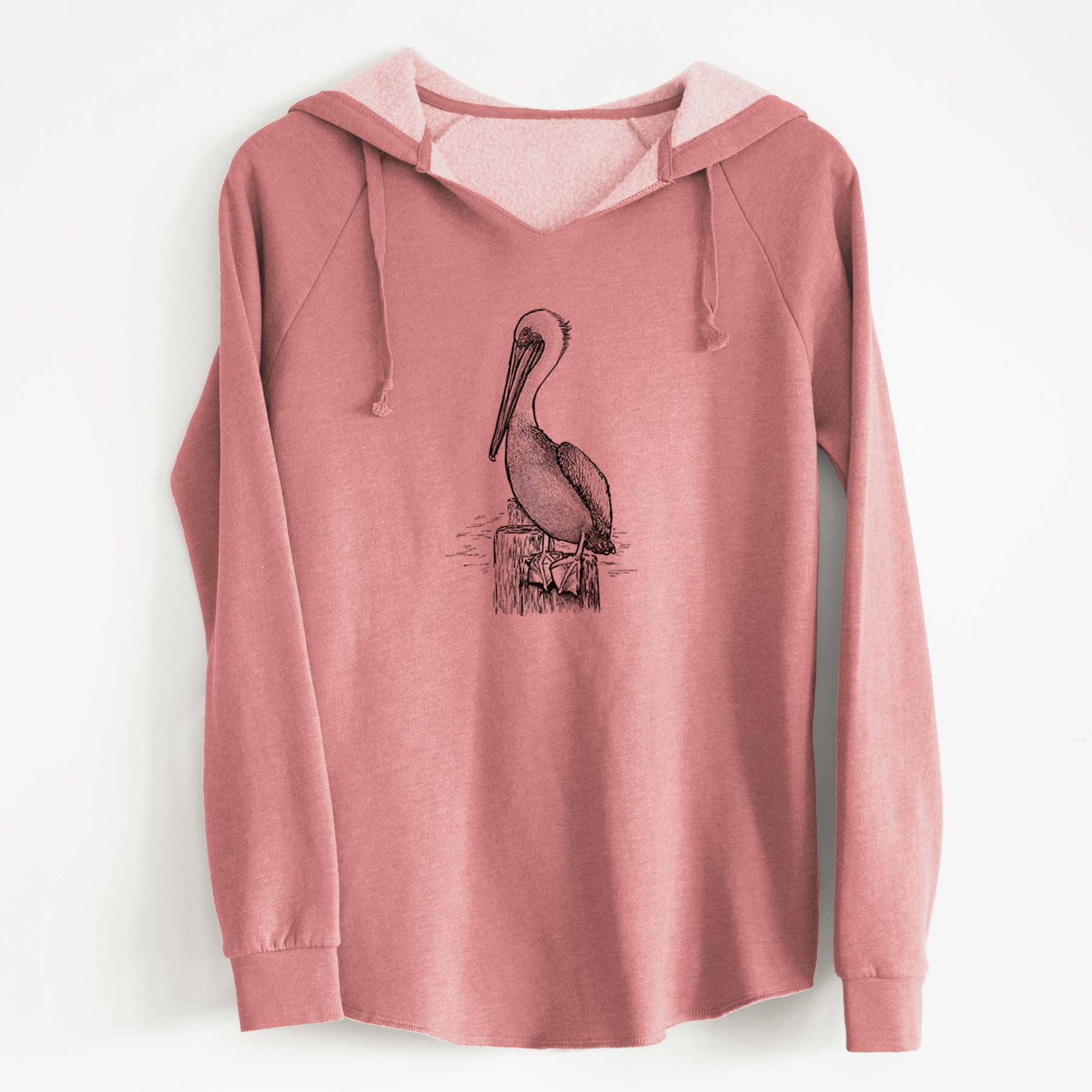 Pelecanus occidentalis - Brown Pelican - Cali Wave Hooded Sweatshirt
