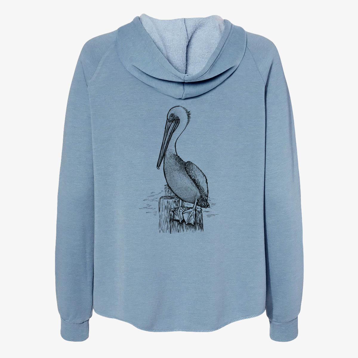 Pelecanus occidentalis - Brown Pelican - Women&#39;s Cali Wave Zip-Up Sweatshirt