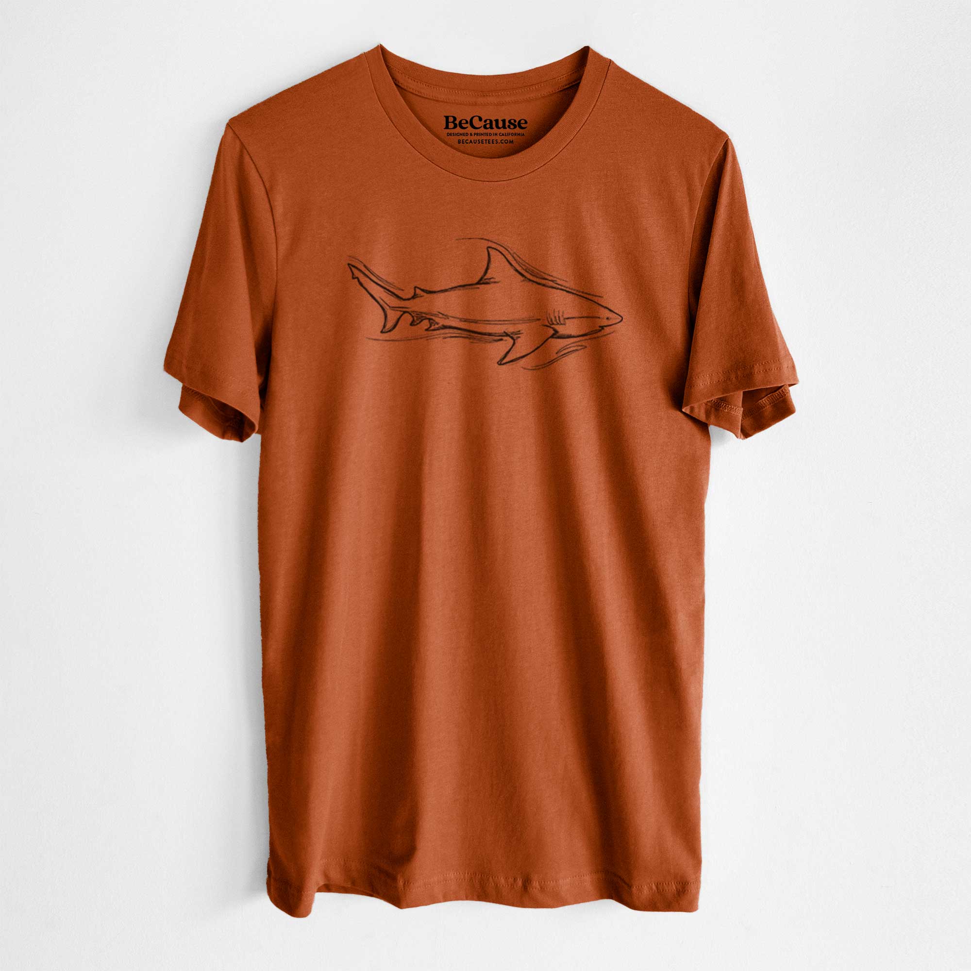 Bull Shark - Lightweight 100% Cotton Unisex Crewneck