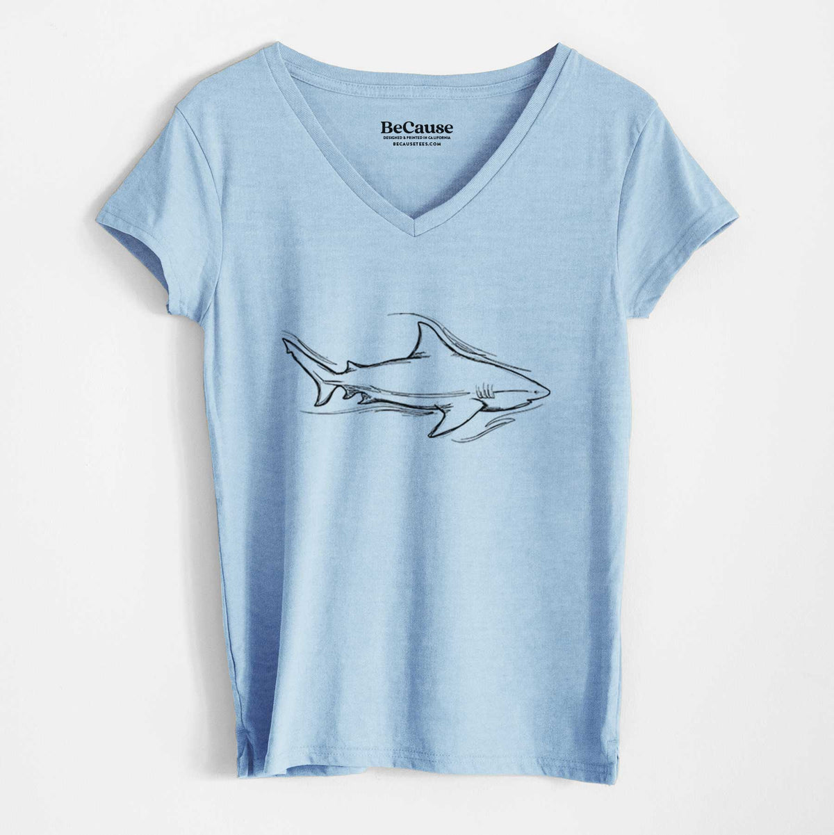 Bull Shark - Women&#39;s 100% Recycled V-neck