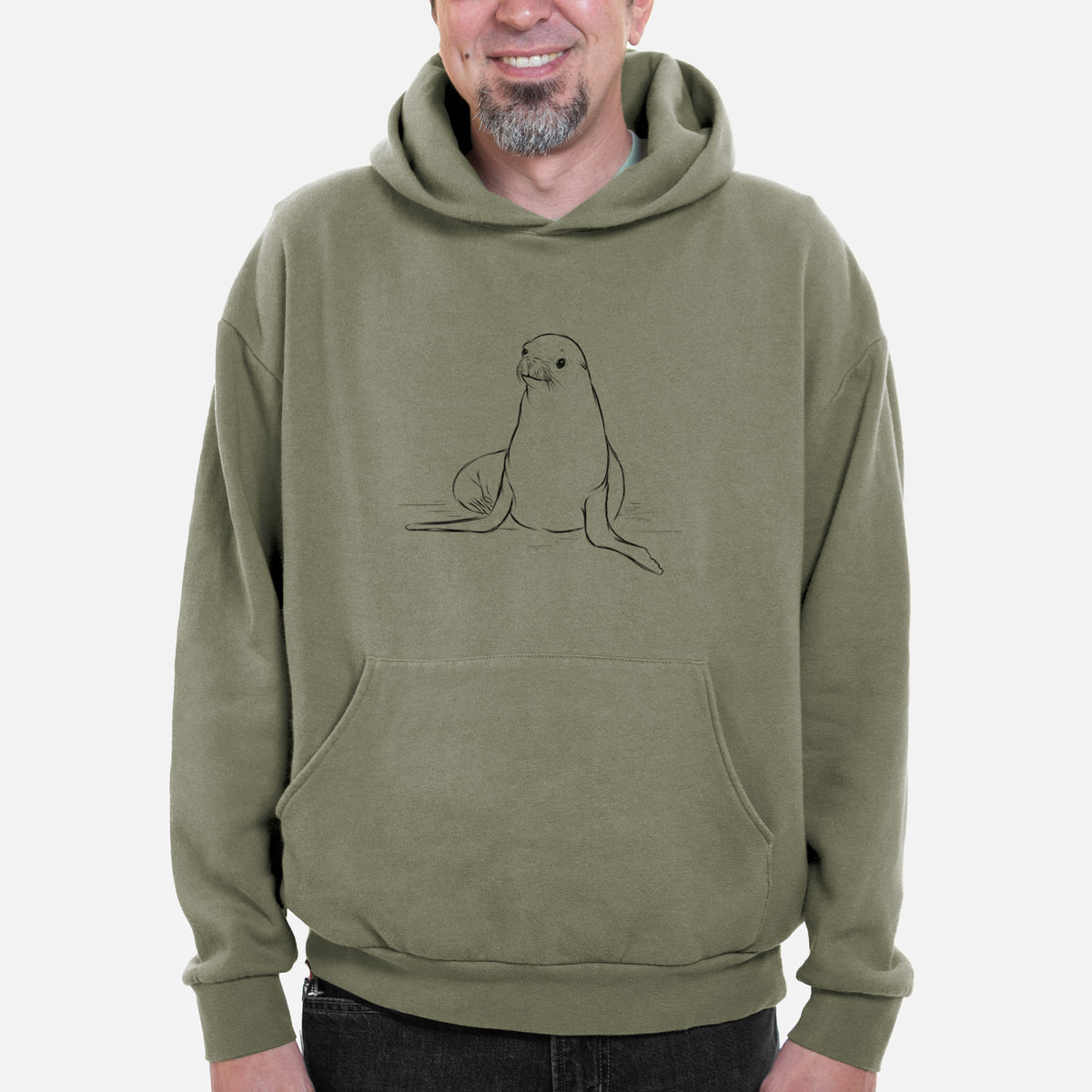 California Sea Lion - Zalophus californianus  - Bodega Midweight Hoodie