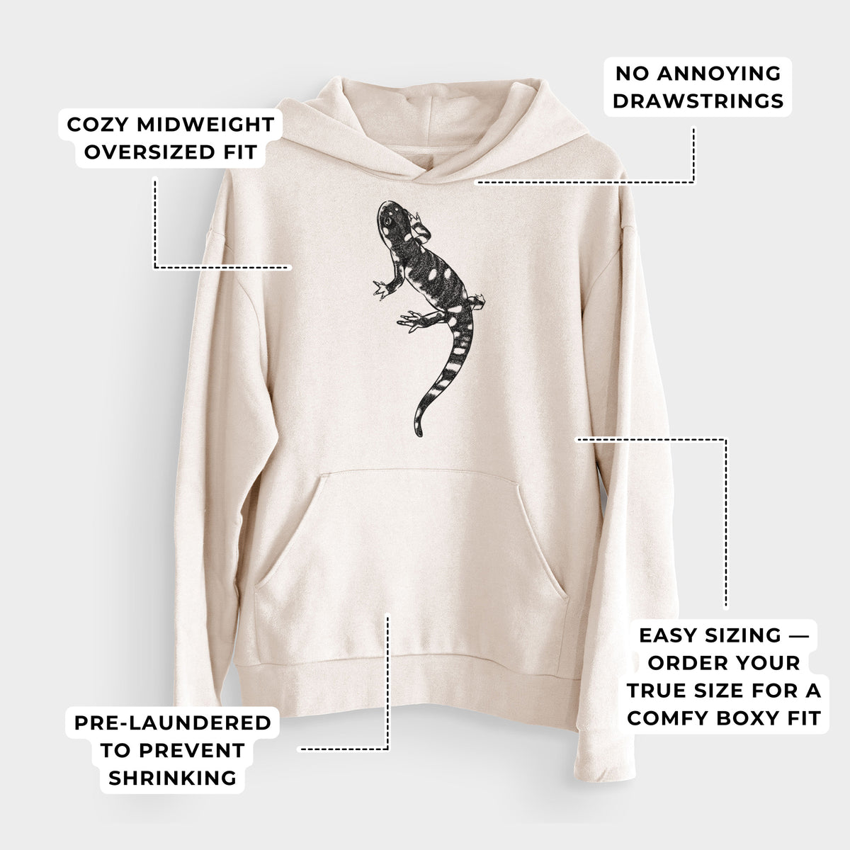 California Tiger Salamander - Ambystoma californiense  - Bodega Midweight Hoodie