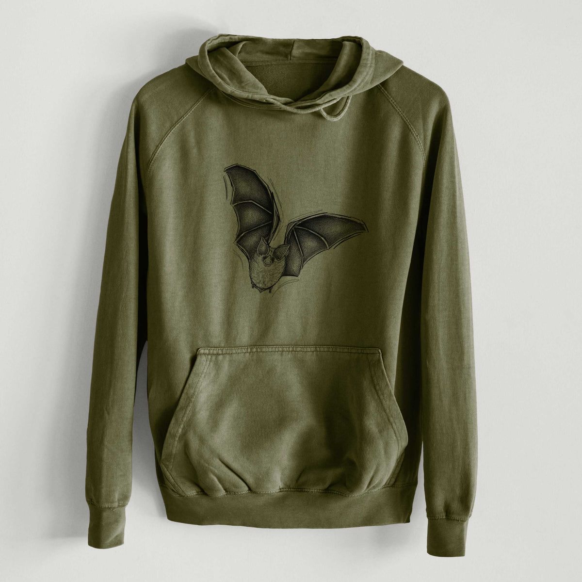 Macrotus californicus - California Leaf-nosed Bat  - Mid-Weight Unisex Vintage 100% Cotton Hoodie