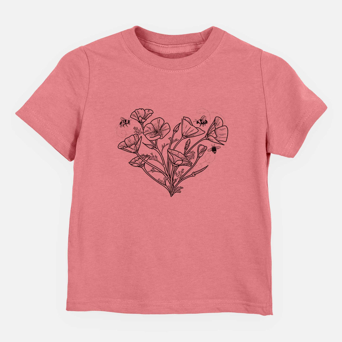 California Poppy Heart - Kids Shirt