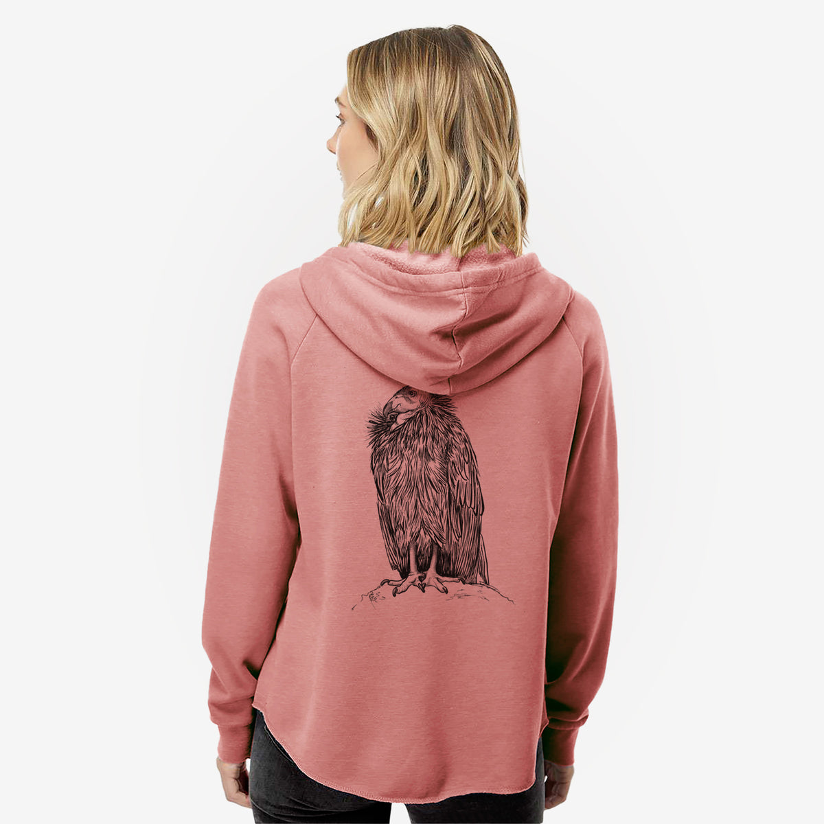 California Condor - Gymnogyps californianus - Women&#39;s Cali Wave Zip-Up Sweatshirt
