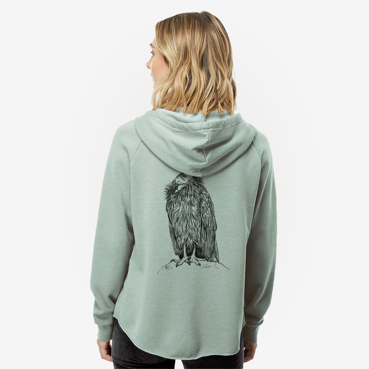 California Condor - Gymnogyps californianus - Women&#39;s Cali Wave Zip-Up Sweatshirt