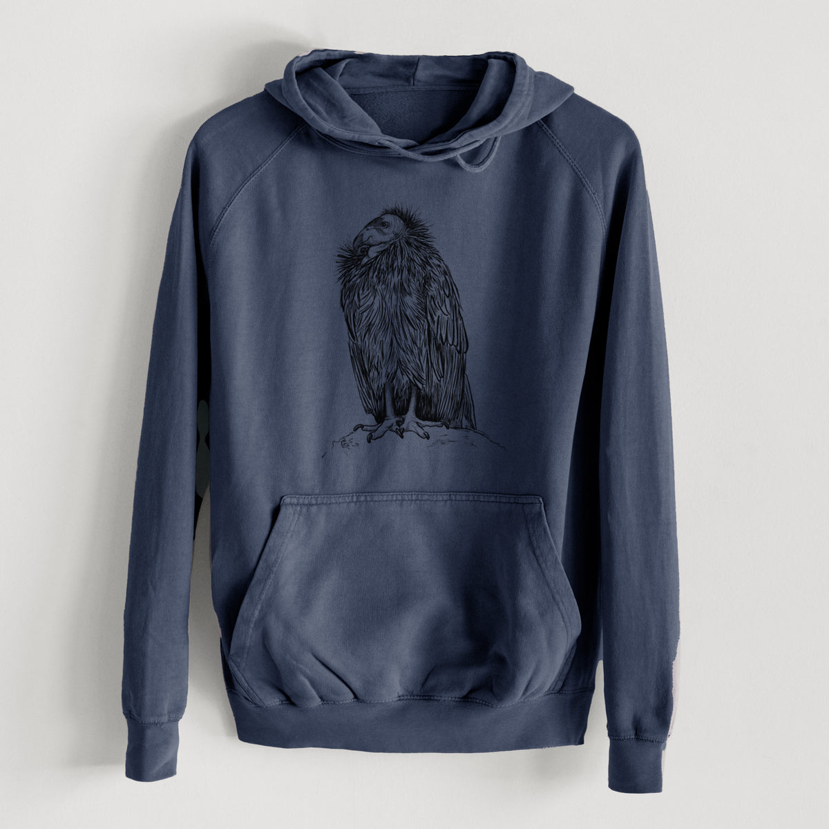 California Condor - Gymnogyps californianus  - Mid-Weight Unisex Vintage 100% Cotton Hoodie