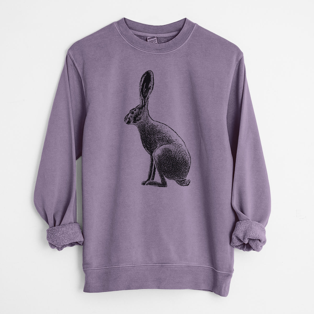 Wild California Hare - Black-tailed Jackrabbit - Unisex Pigment Dyed Crew Sweatshirt