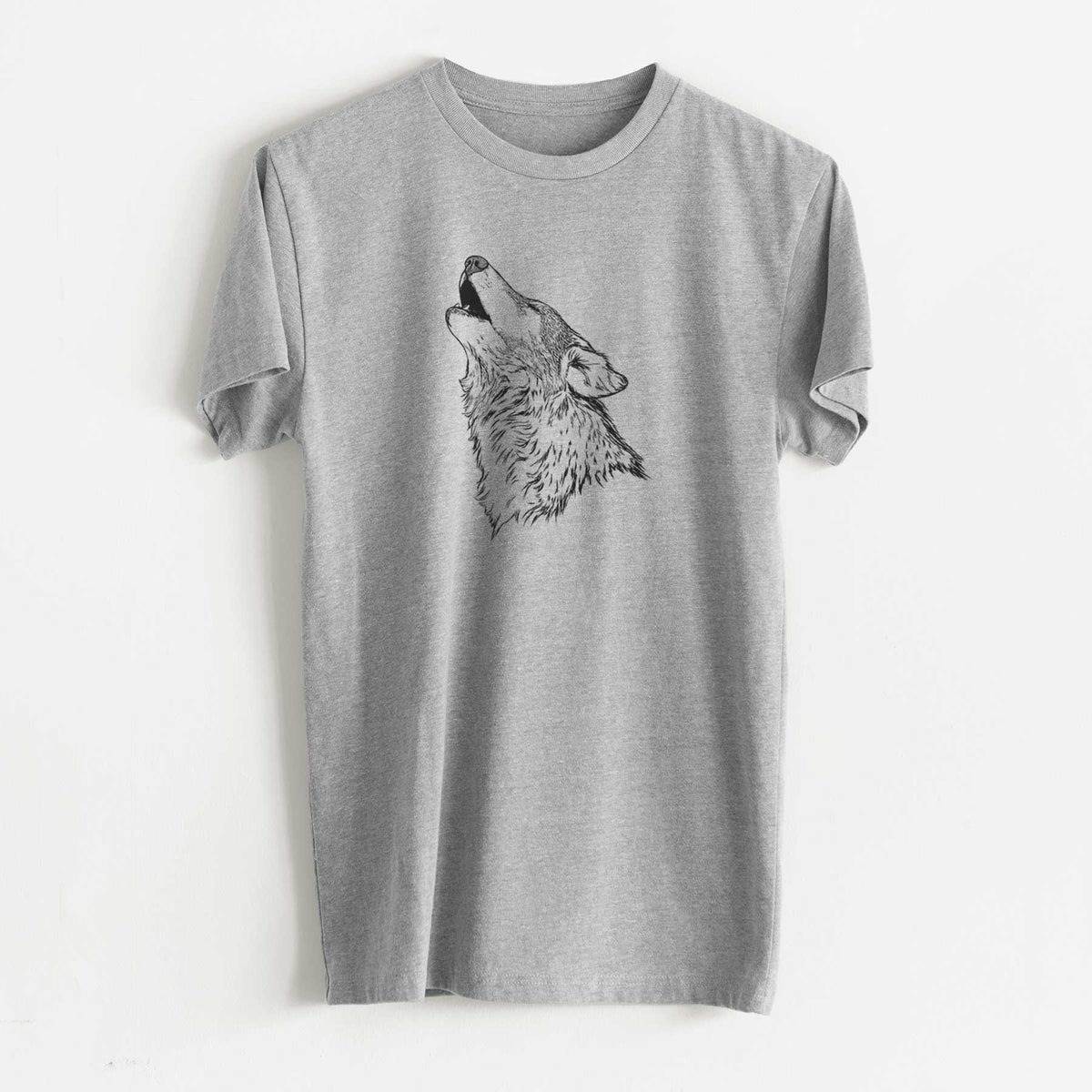 Canis lupus - Grey Wolf Howling - Unisex Recycled Eco Tee  - CLOSEOUT - FINAL SALE