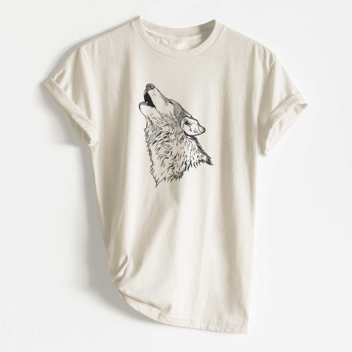 Canis lupus - Grey Wolf Howling - Unisex Recycled Eco Tee  - CLOSEOUT - FINAL SALE
