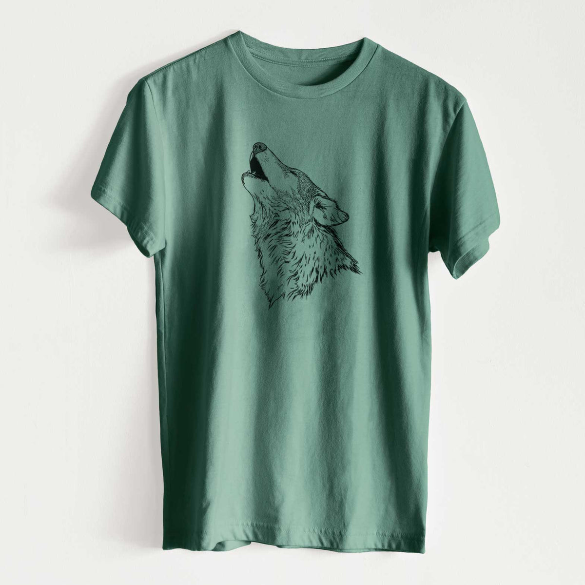 Canis lupus - Grey Wolf Howling - Unisex Recycled Eco Tee  - CLOSEOUT - FINAL SALE