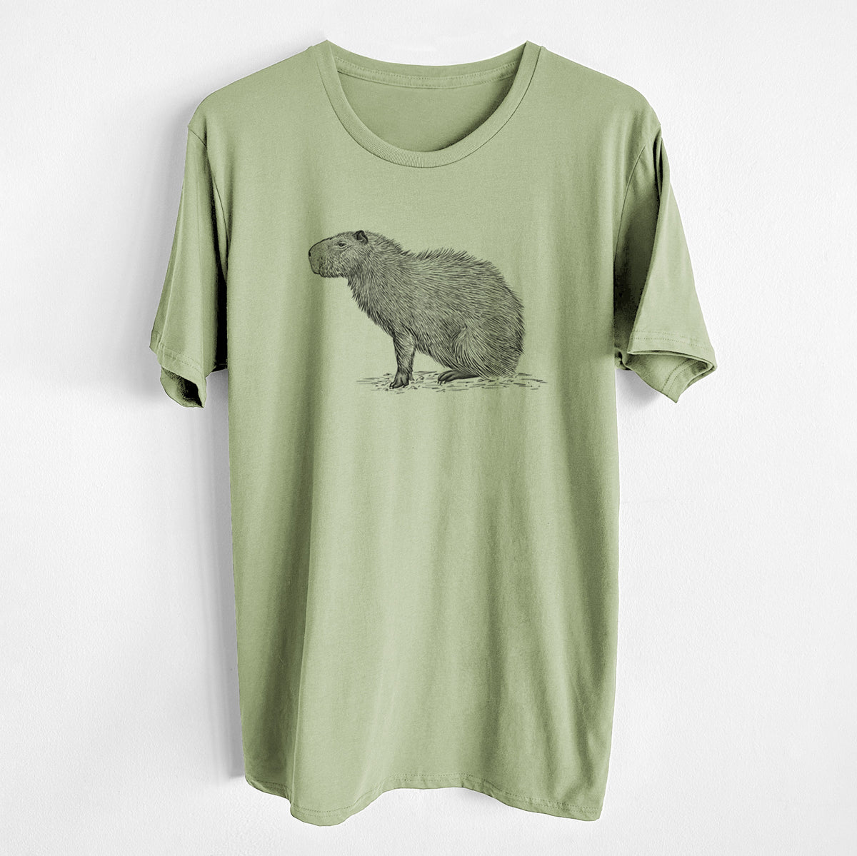 Capybara Profile - Hydrochoerus hydrochaeris - Unisex Crewneck - Made in USA - 100% Organic Cotton