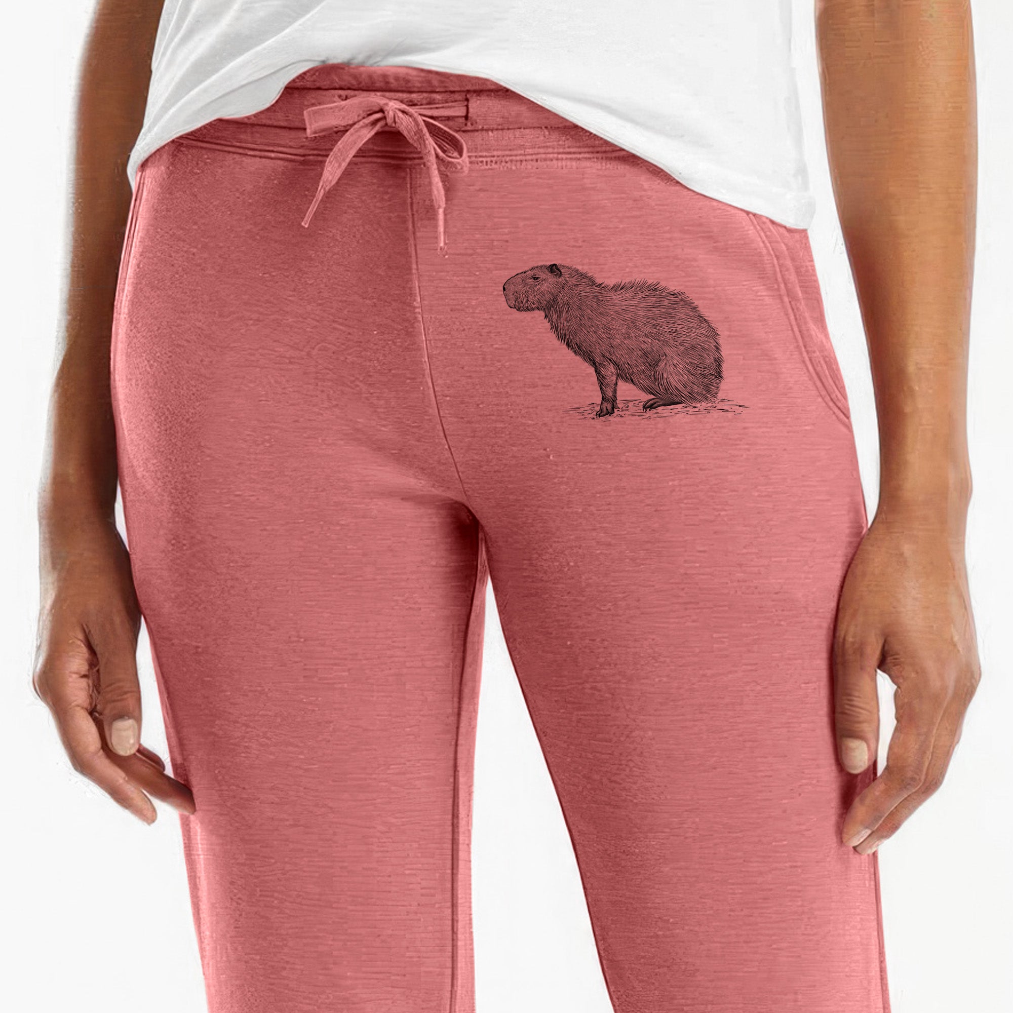 Capybara Profile - Hydrochoerus hydrochaeris - Women's Cali Wave Jogger Sweatpants