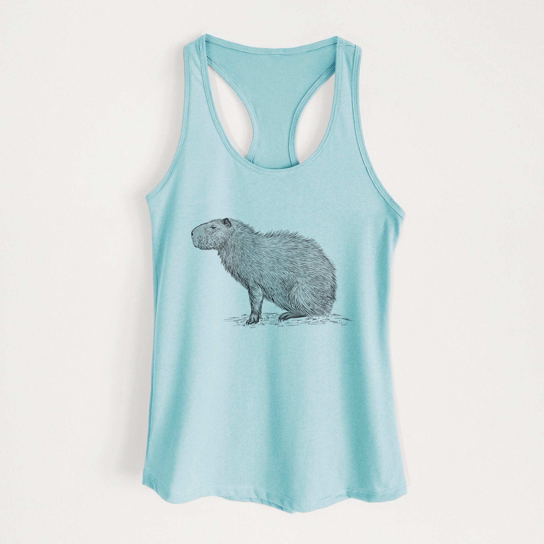 Capybara Profile - Hydrochoerus hydrochaeris - Women's Racerback Tanktop