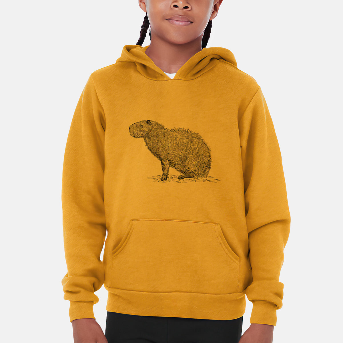 Capybara Profile - Hydrochoerus hydrochaeris - Youth Hoodie Sweatshirt