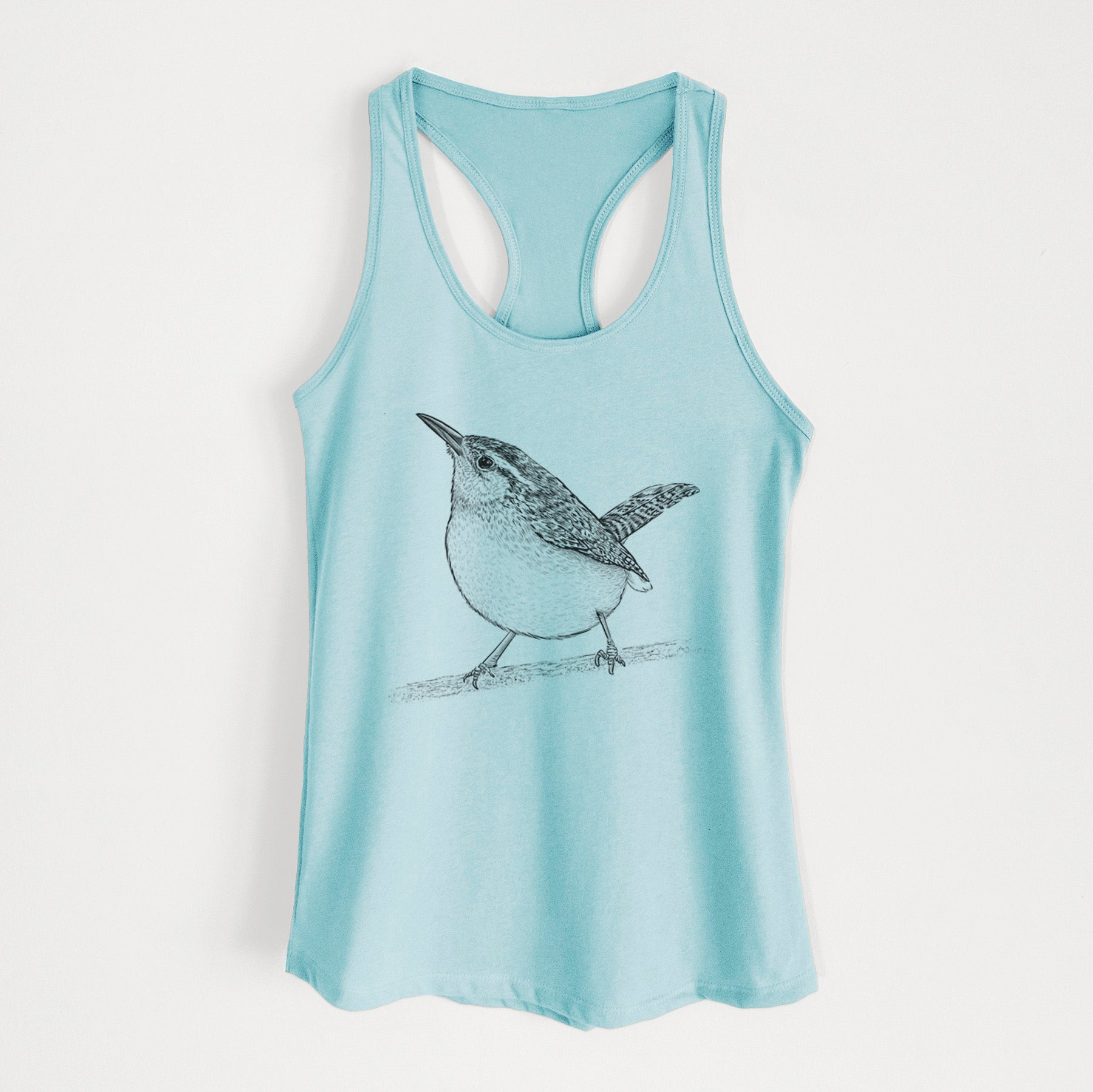 Carolina Wren - Thryothorus ludovicianus - Women's Racerback Tanktop