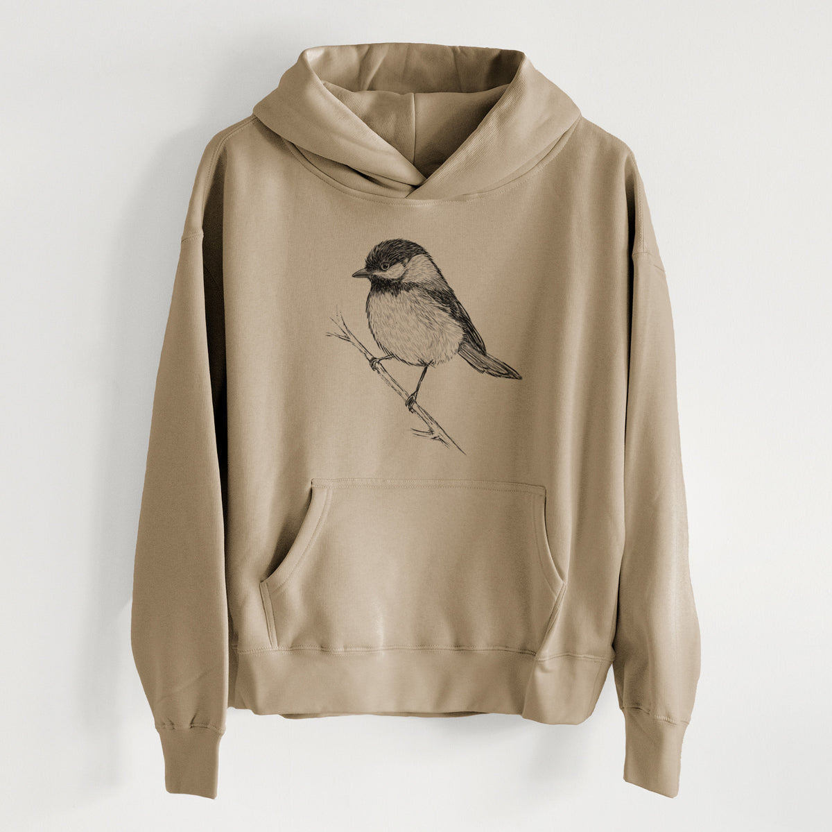 Black-capped Chickadee - Poecile atricapillus - Women&#39;s Heavyweight Relaxed Hoodie