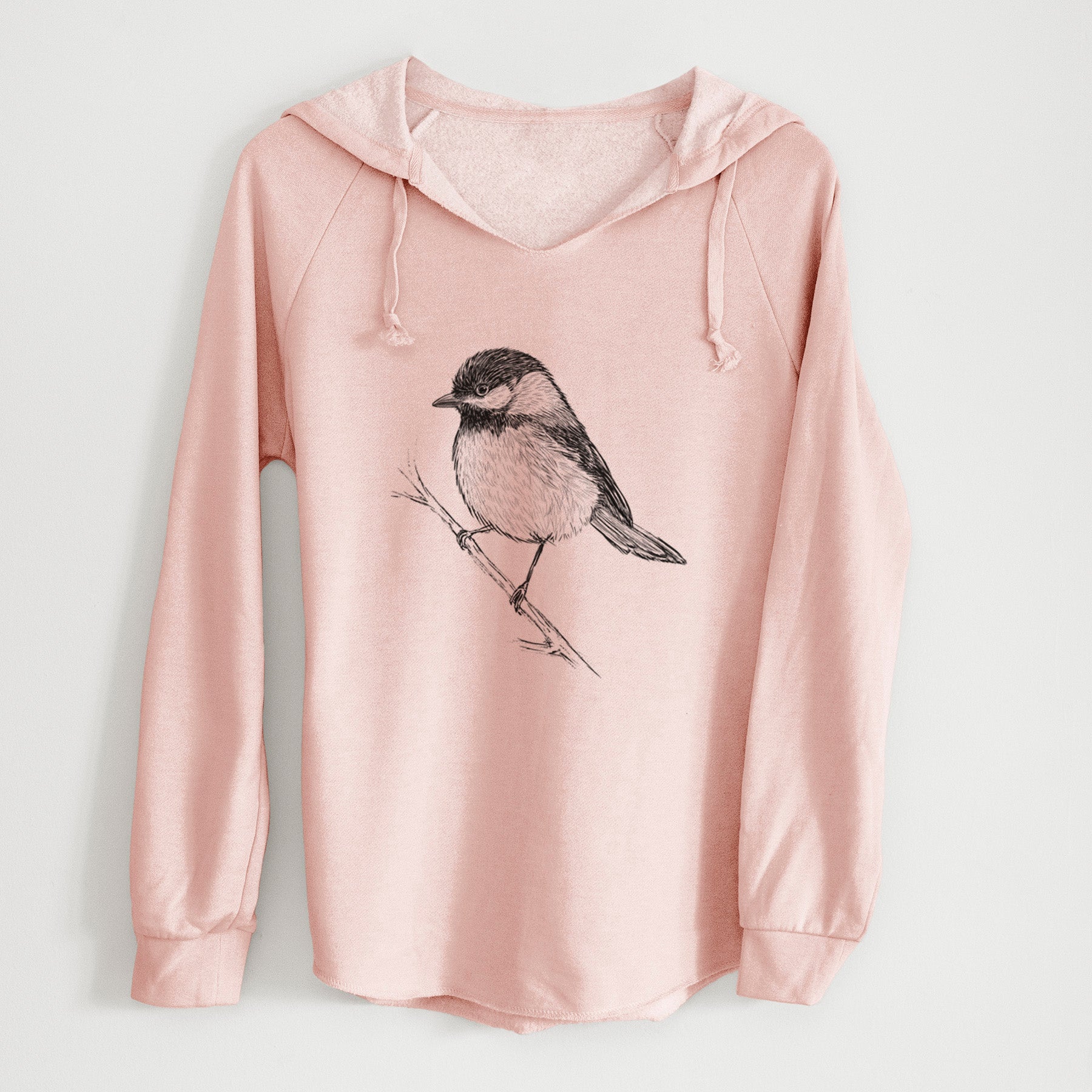 Black-capped Chickadee - Poecile atricapillus - Cali Wave Hooded Sweatshirt