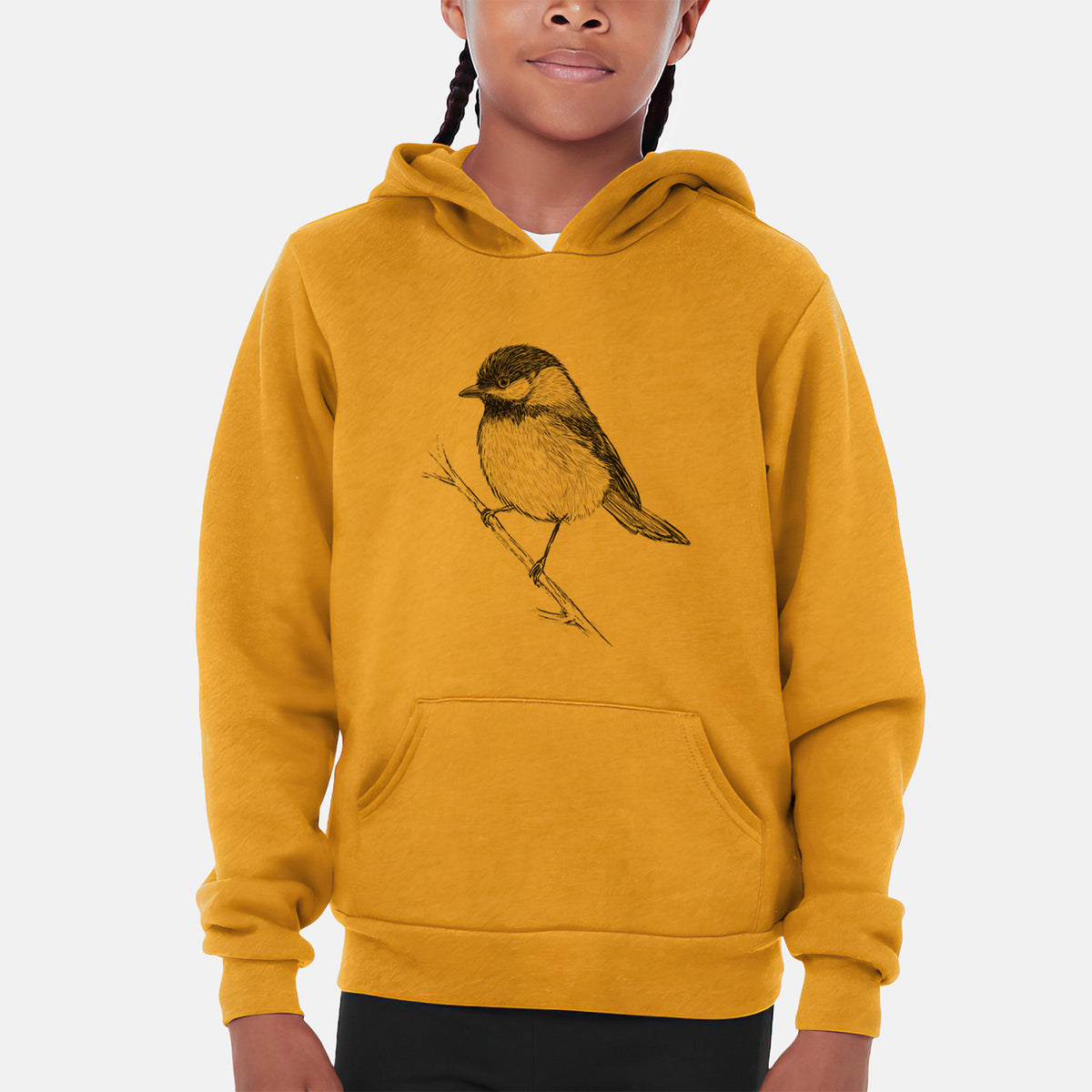 Black-capped Chickadee - Poecile atricapillus - Youth Hoodie Sweatshirt