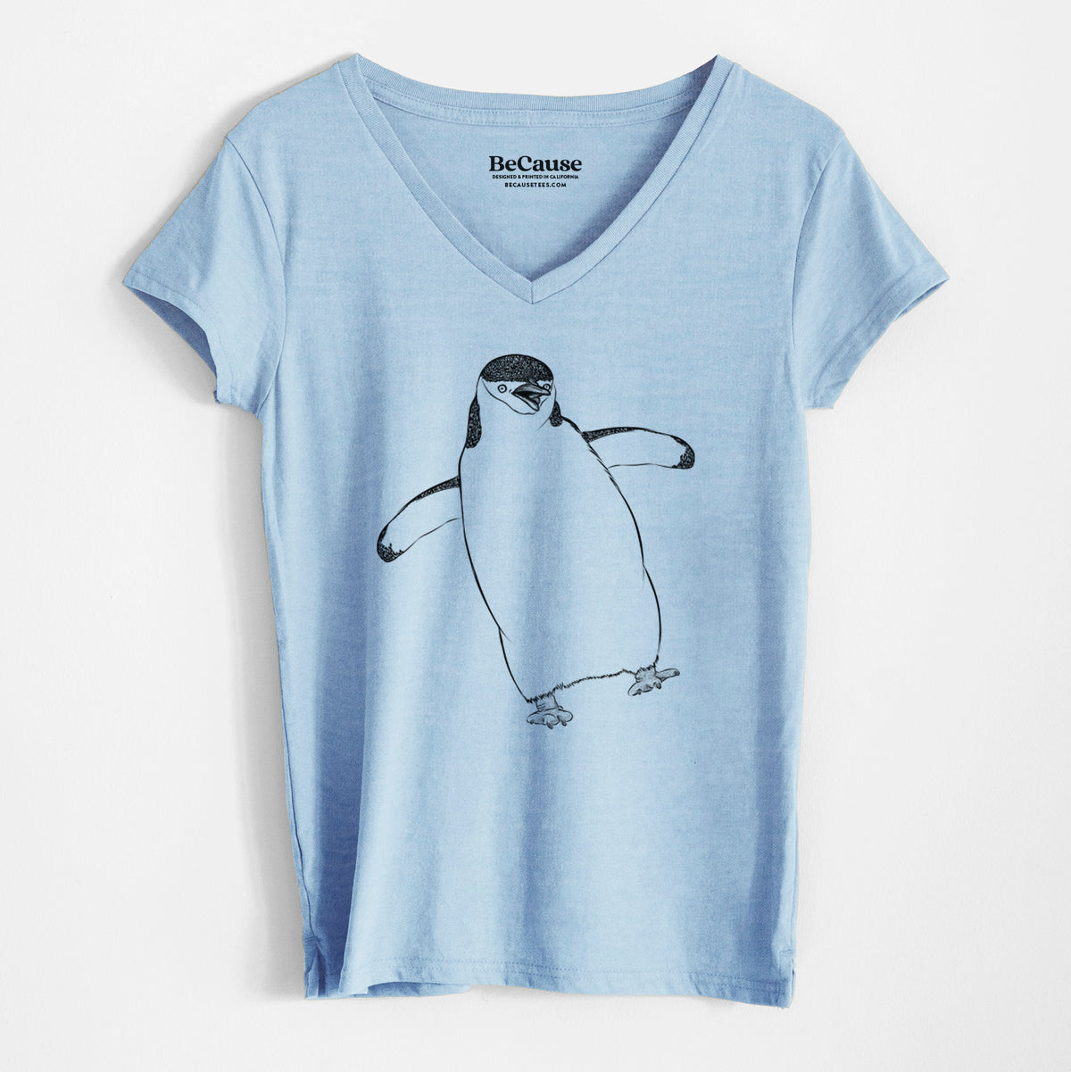 Chinstrap Penguin - Pygoscelis antarcticus - Women&#39;s 100% Recycled V-neck