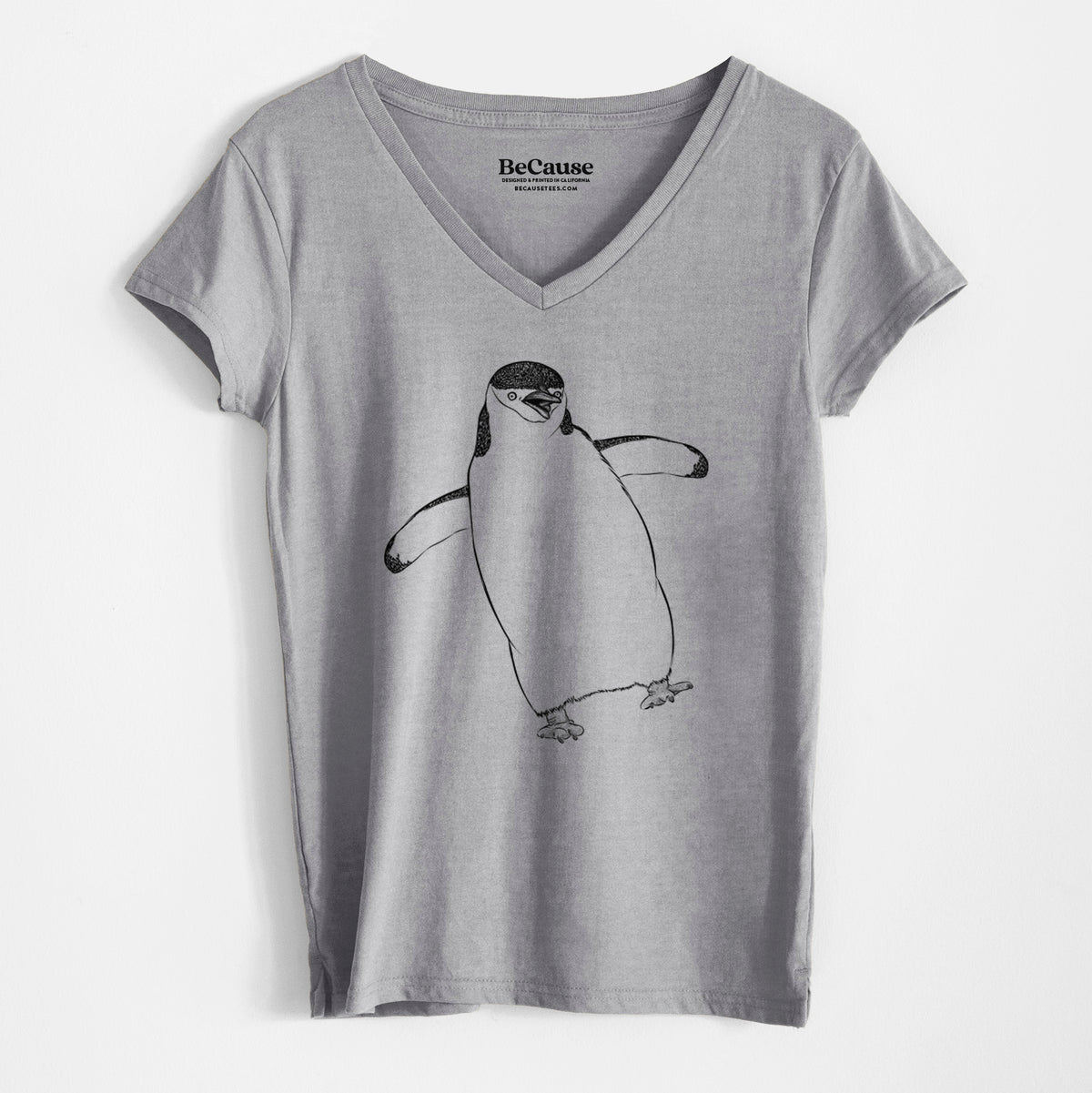Chinstrap Penguin - Pygoscelis antarcticus - Women&#39;s 100% Recycled V-neck
