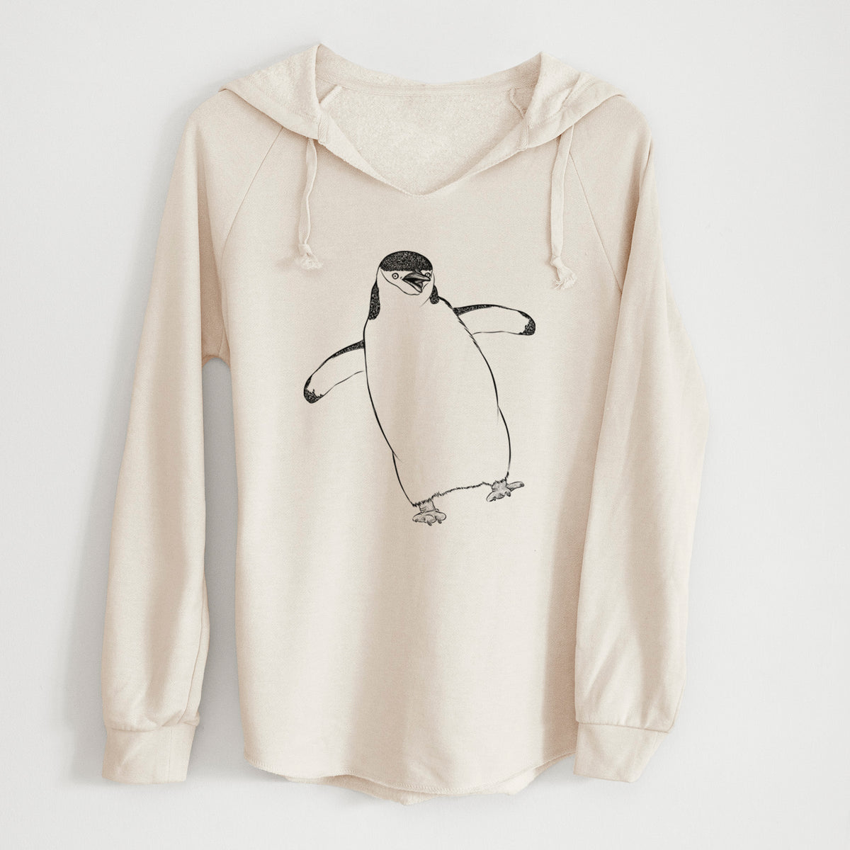 Chinstrap Penguin - Pygoscelis antarcticus - Cali Wave Hooded Sweatshirt
