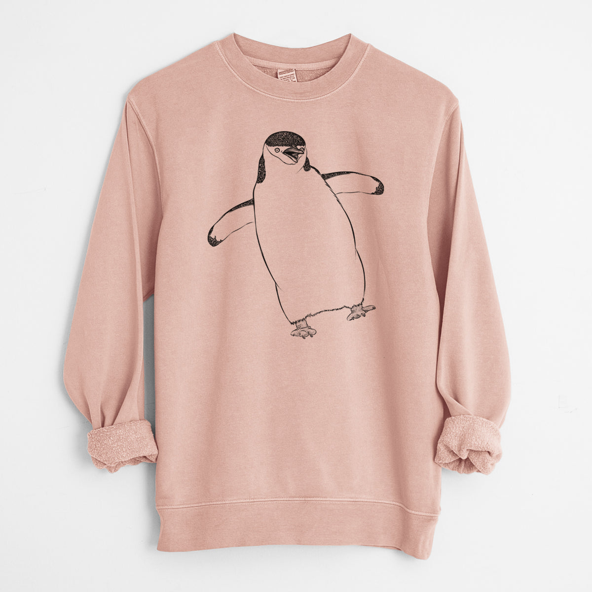 Chinstrap Penguin - Pygoscelis antarcticus - Unisex Pigment Dyed Crew Sweatshirt