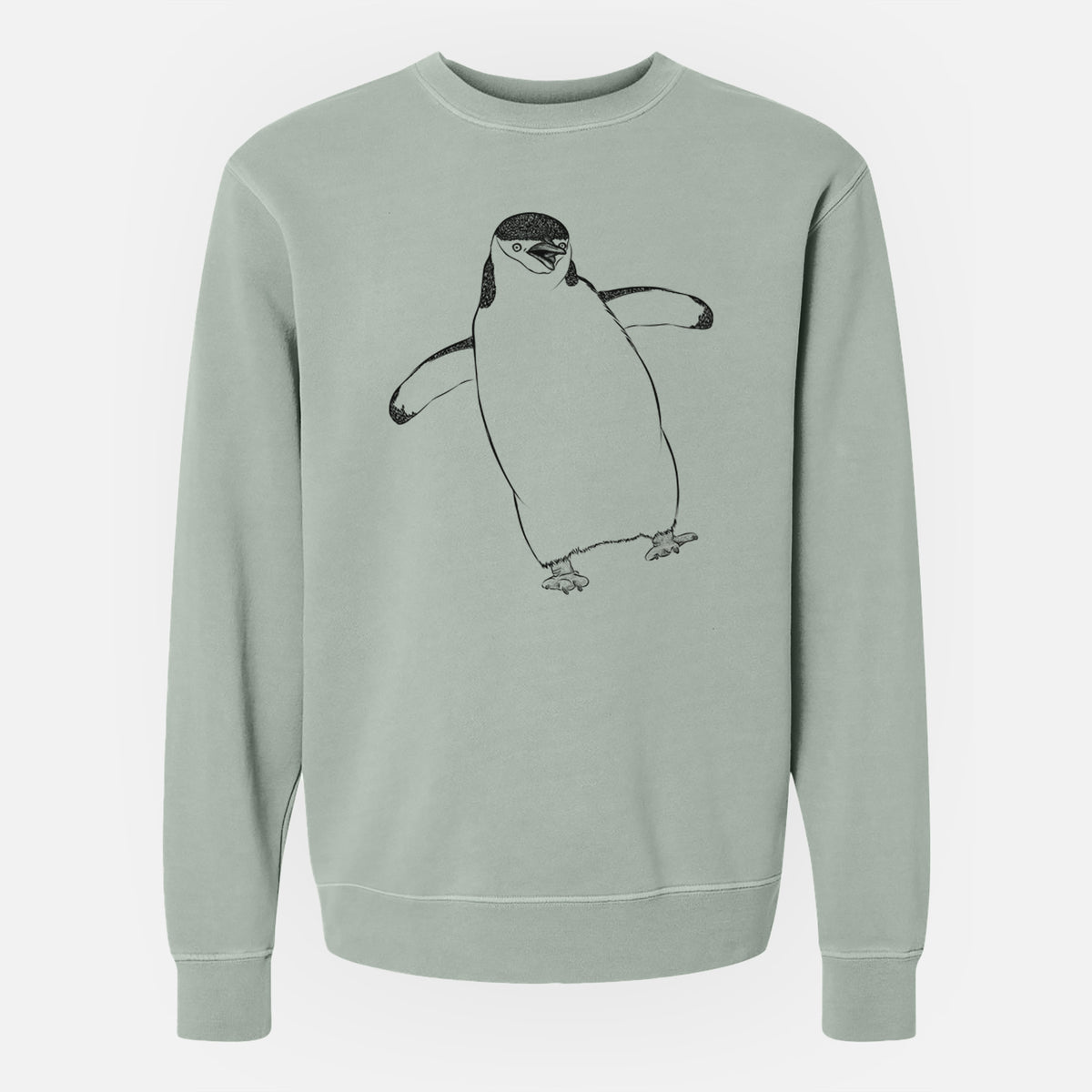 Chinstrap Penguin - Pygoscelis antarcticus - Unisex Pigment Dyed Crew Sweatshirt