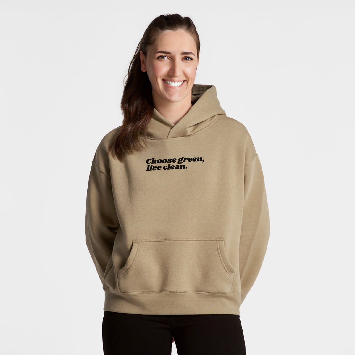 Choose Green, Live Clean - Women&#39;s Heavyweight Relaxed Hoodie
