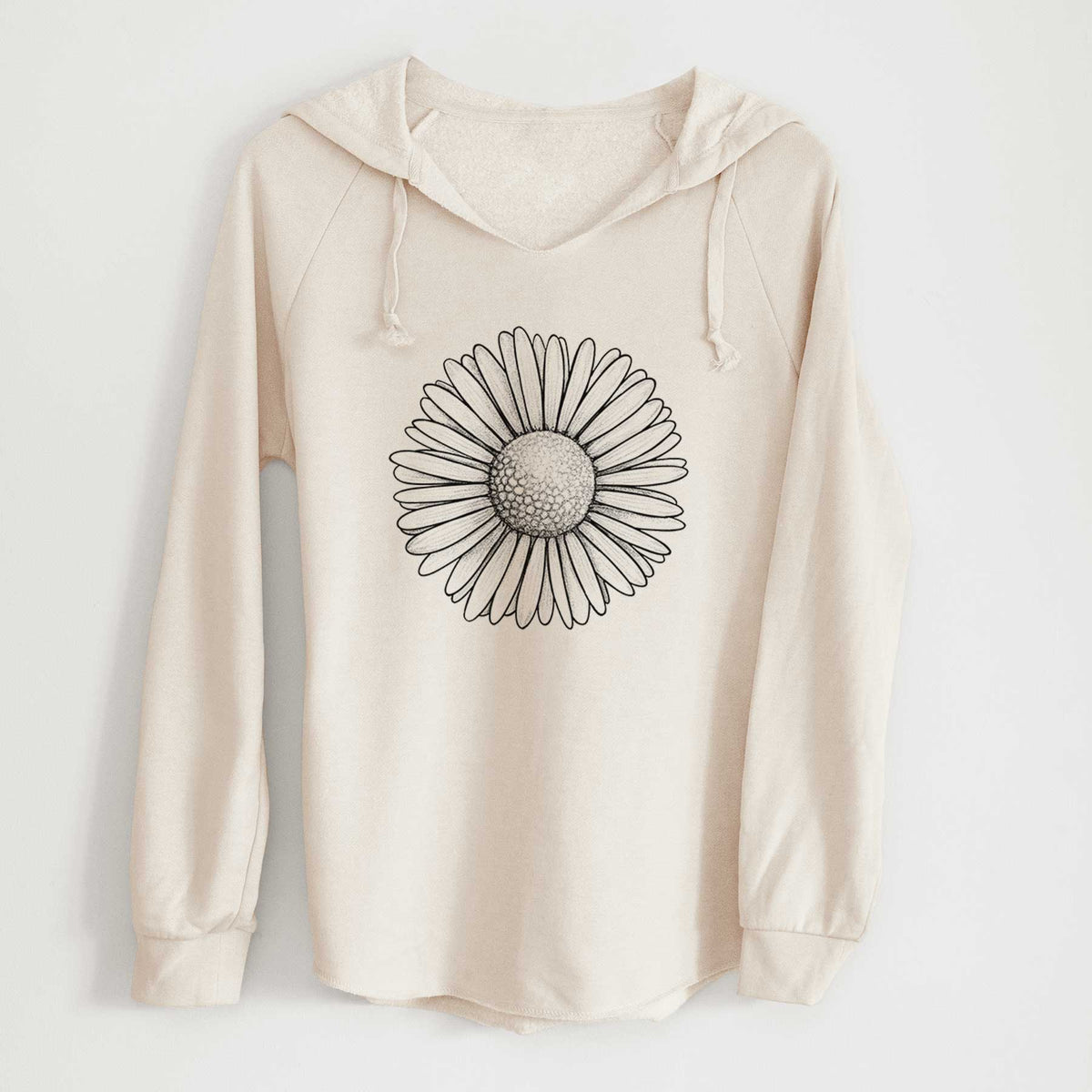 Bellis perennis - The Common Daisy - Cali Wave Hooded Sweatshirt