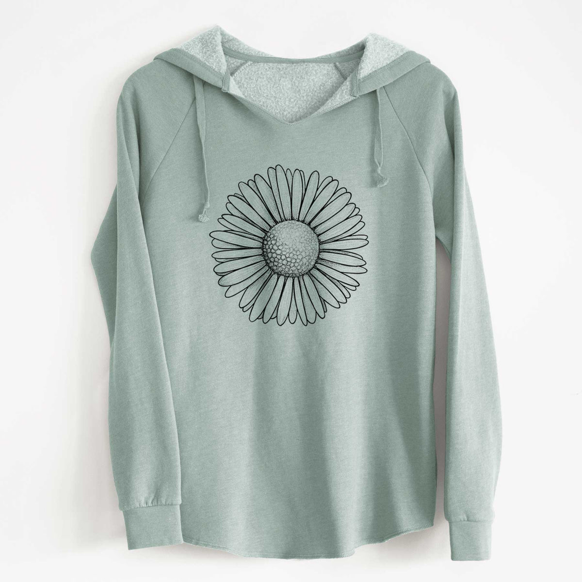 Bellis perennis - The Common Daisy - Cali Wave Hooded Sweatshirt