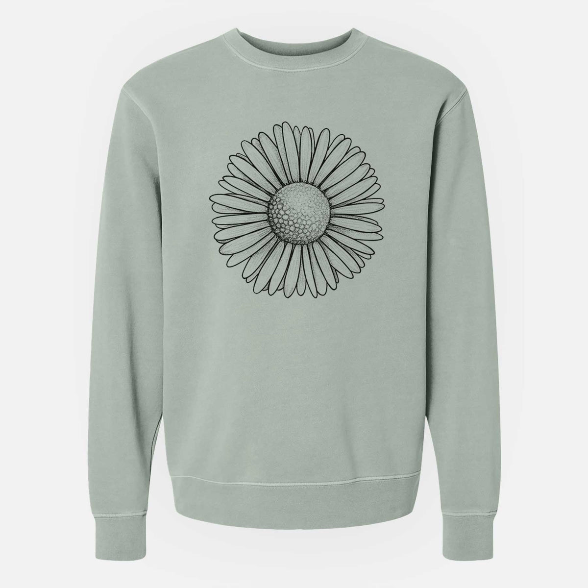 Bellis perennis - The Common Daisy - Unisex Pigment Dyed Crew Sweatshirt