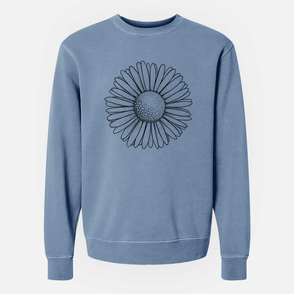 Bellis perennis - The Common Daisy - Unisex Pigment Dyed Crew Sweatshirt