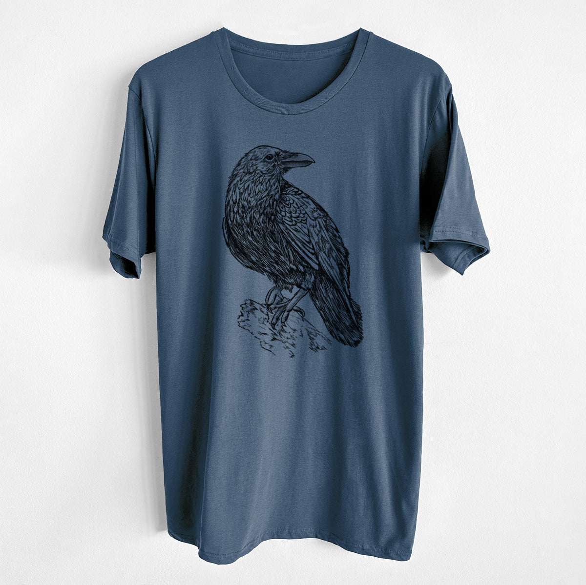 Corvus corax - Common Raven - Unisex Crewneck - Made in USA - 100% Organic Cotton
