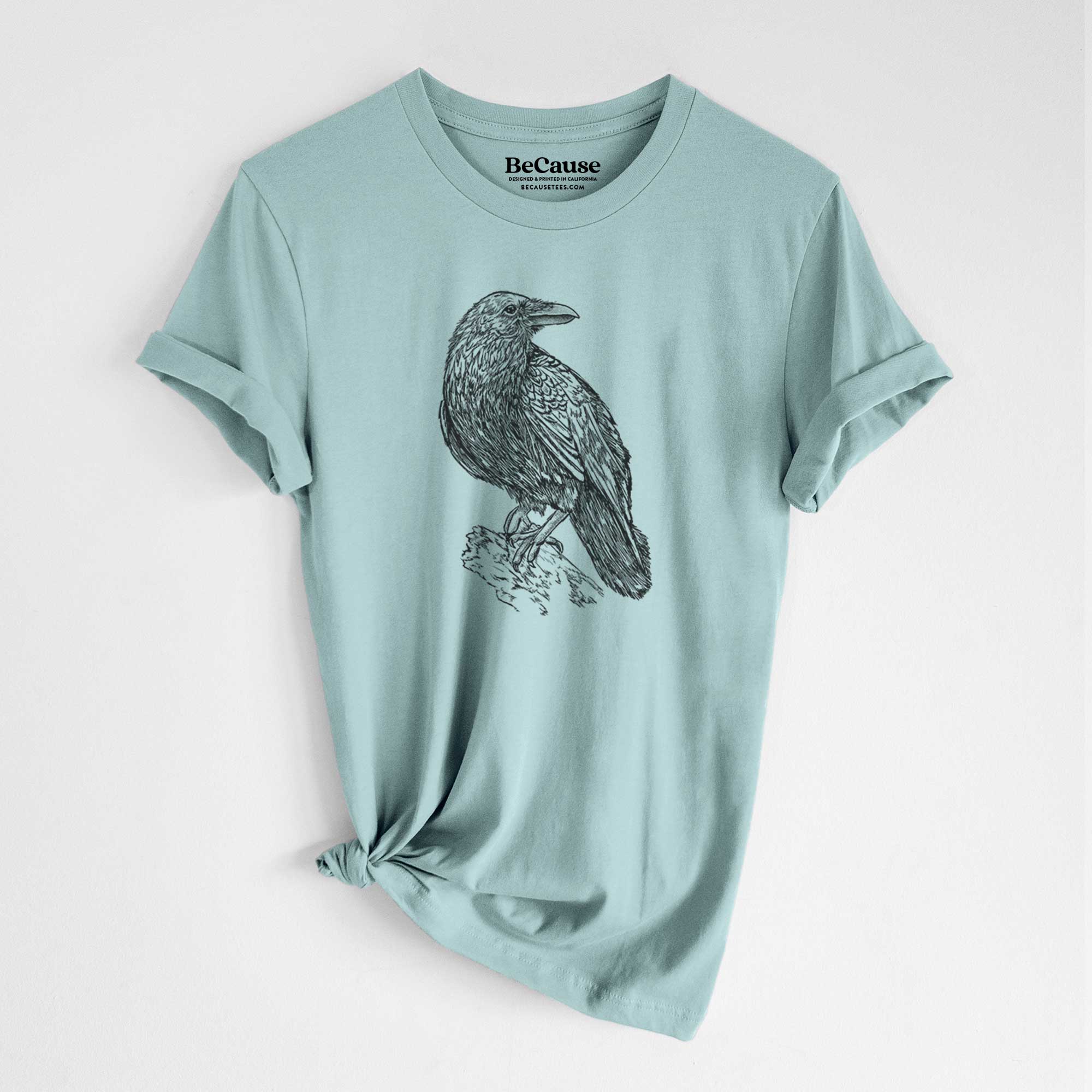 Common Raven - Corvus corax - Lightweight 100% Cotton Unisex Crewneck