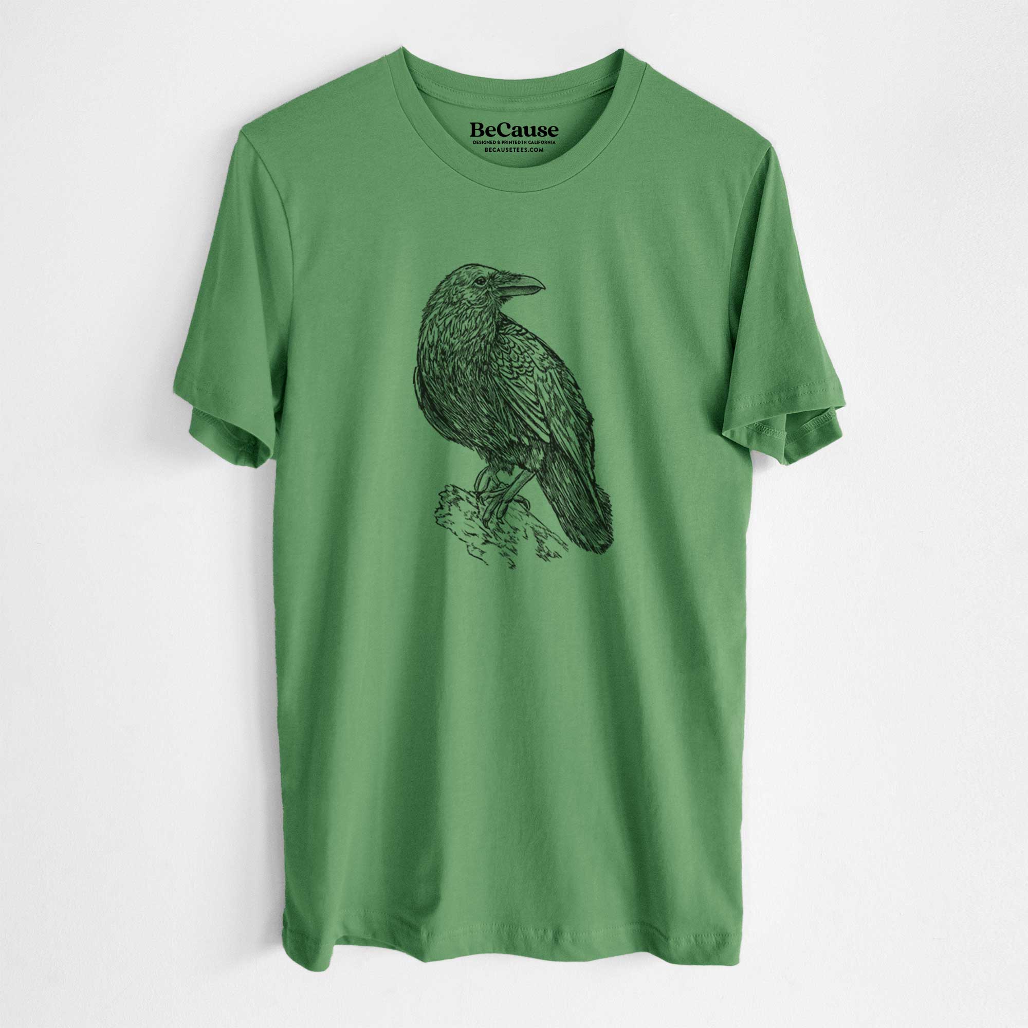 Common Raven - Corvus corax - Lightweight 100% Cotton Unisex Crewneck