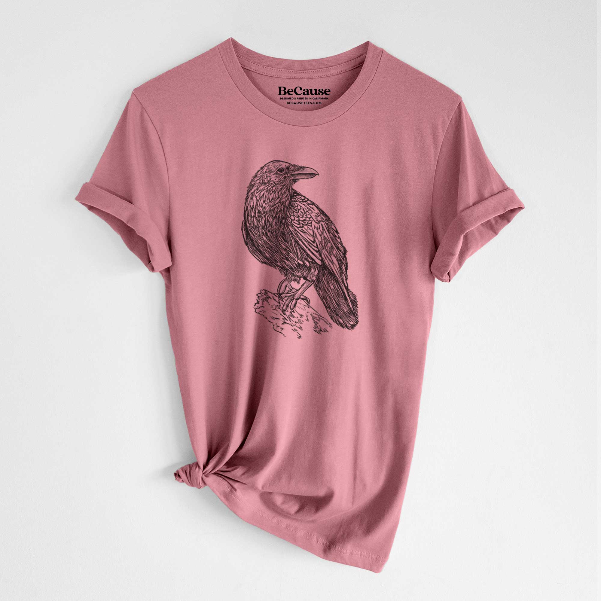 Common Raven - Corvus corax - Lightweight 100% Cotton Unisex Crewneck