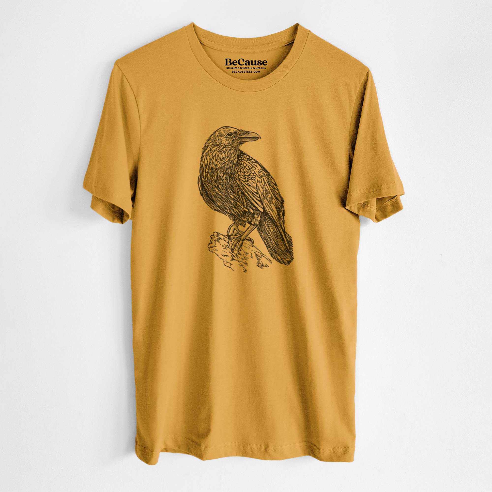 Common Raven - Corvus corax - Lightweight 100% Cotton Unisex Crewneck