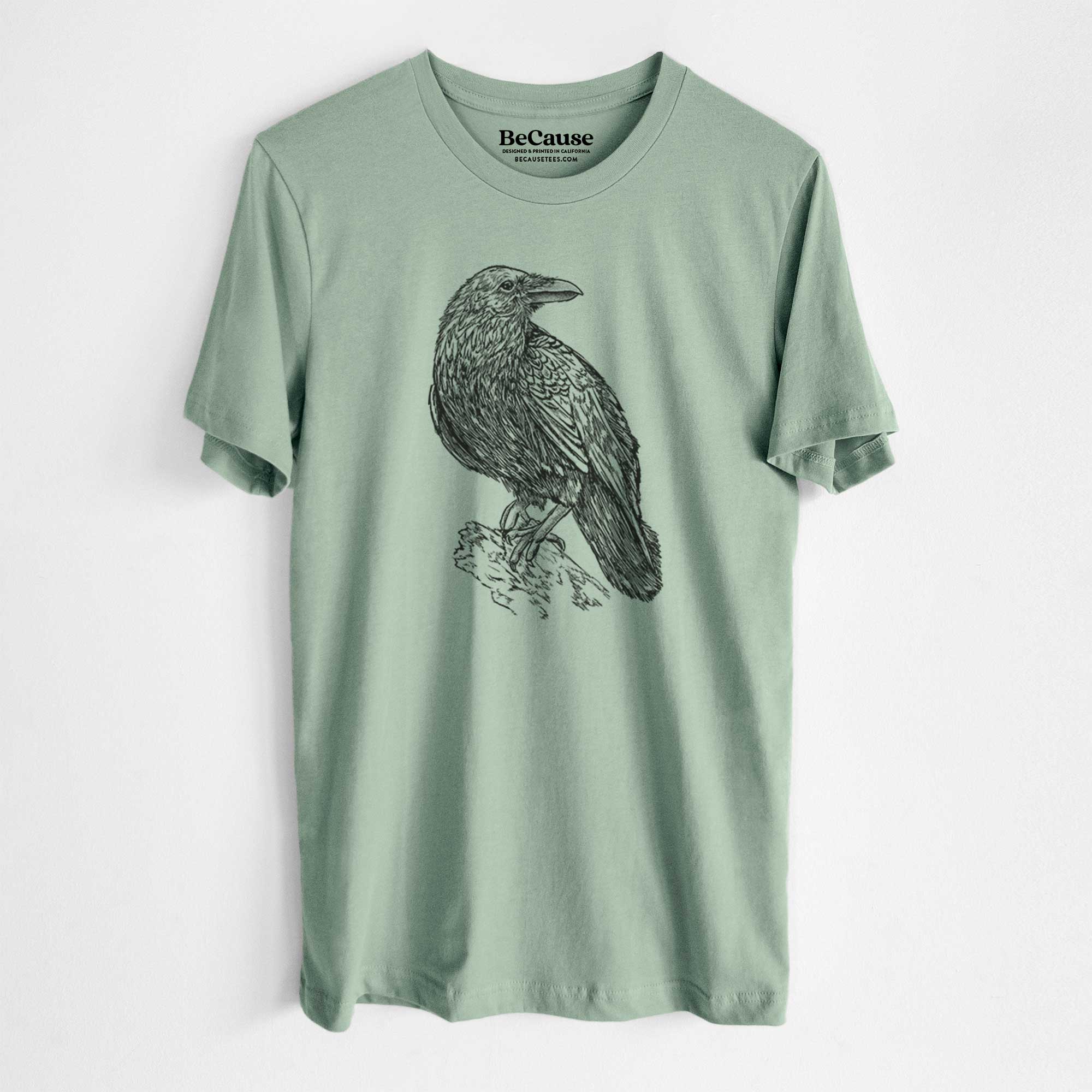Common Raven - Corvus corax - Lightweight 100% Cotton Unisex Crewneck