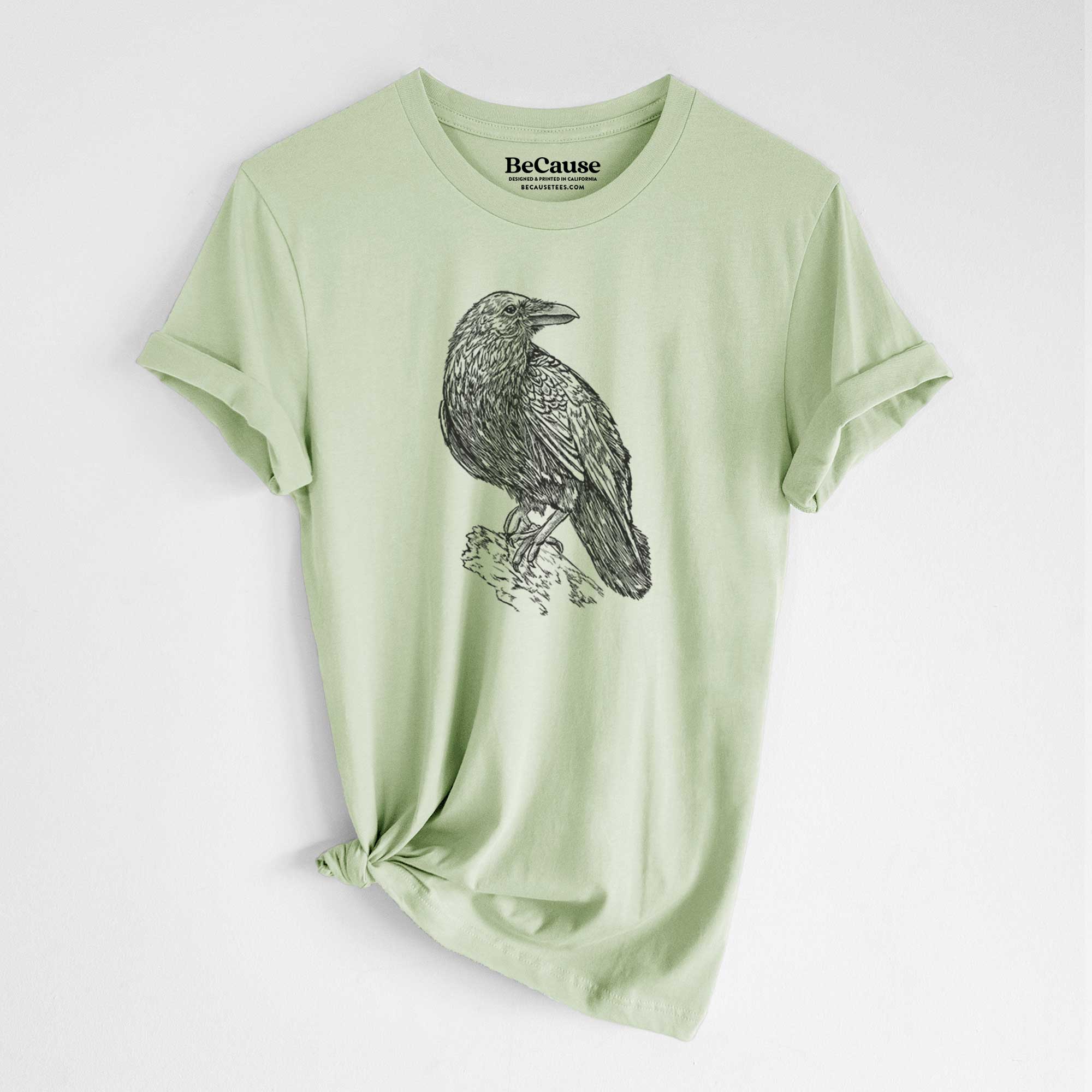 Common Raven - Corvus corax - Lightweight 100% Cotton Unisex Crewneck