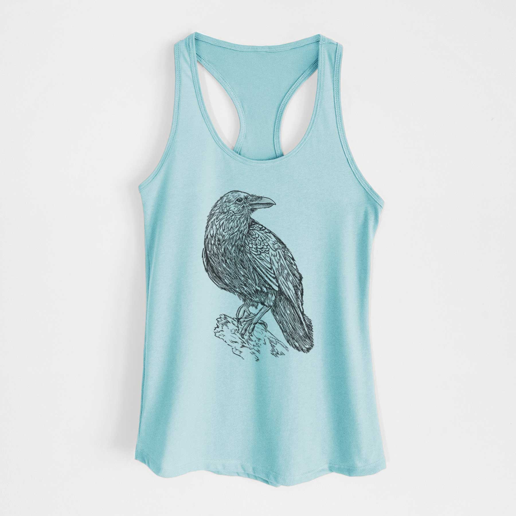 Common Raven - Corvus corax - Women's Racerback Tanktop