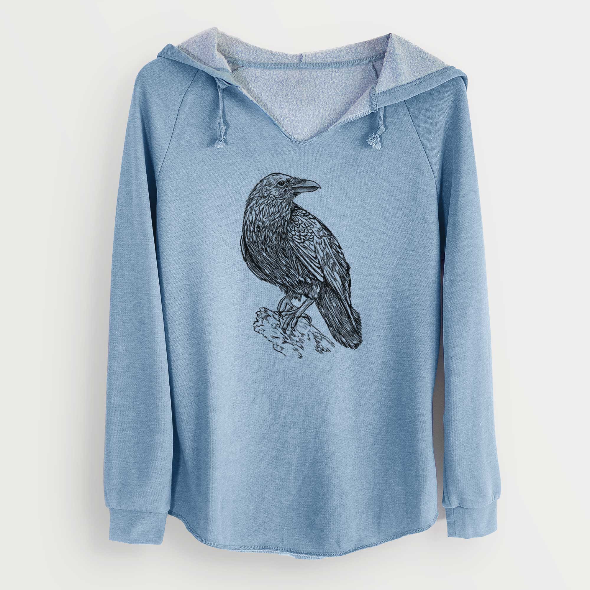 Common Raven Corvus corax Cali Wave Hooded Sweatshirt