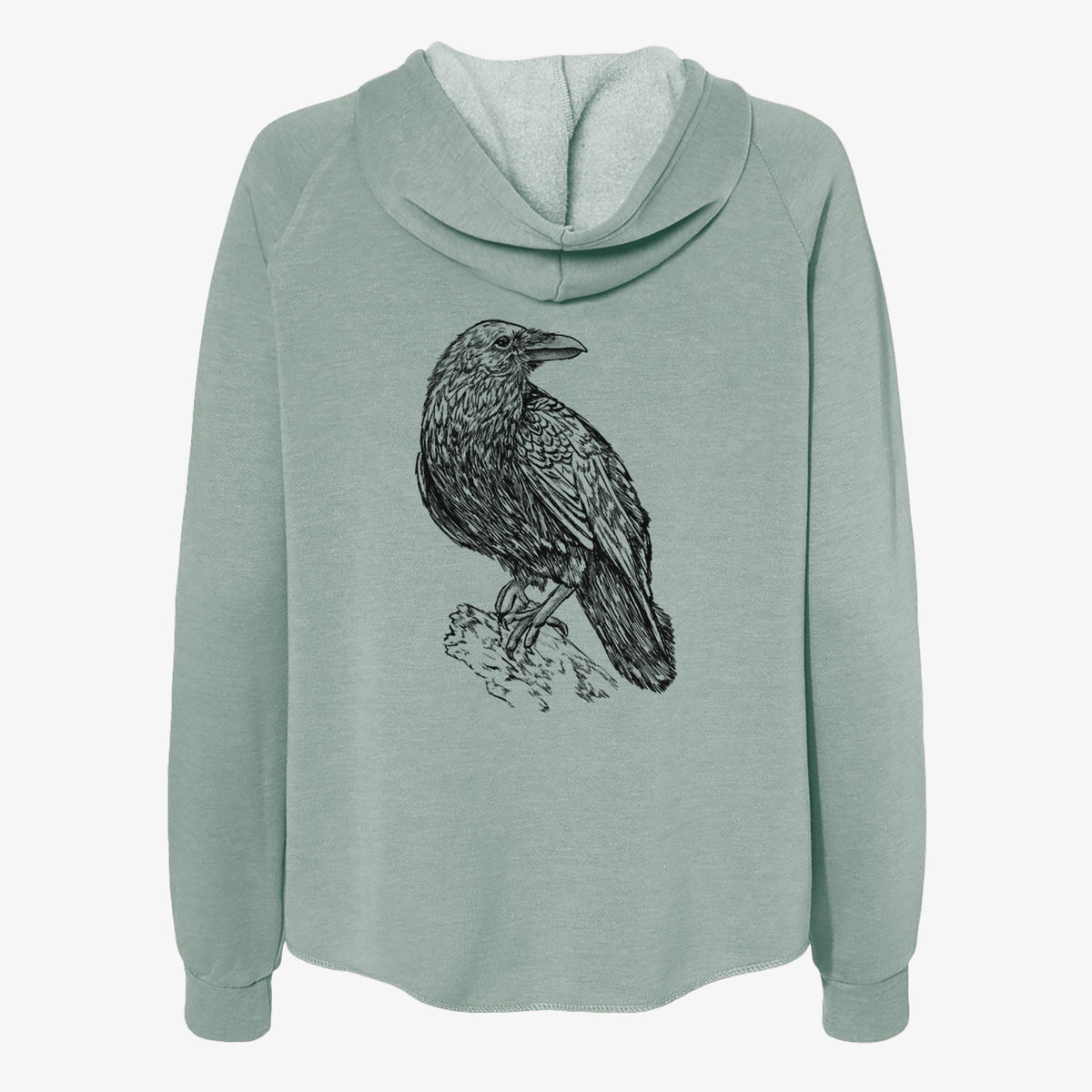 Corvus corax - Common Raven - Women&#39;s Cali Wave Zip-Up Sweatshirt